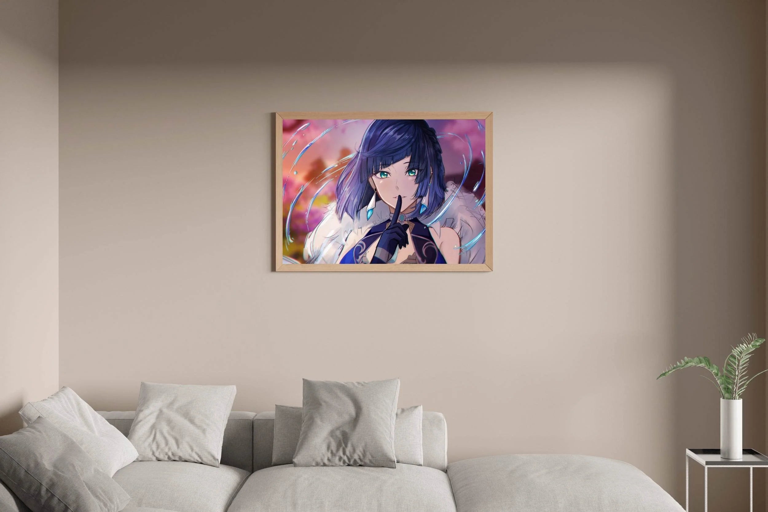 Yelan Genshin Impact Anima Gaming Wall Art - beink online art store