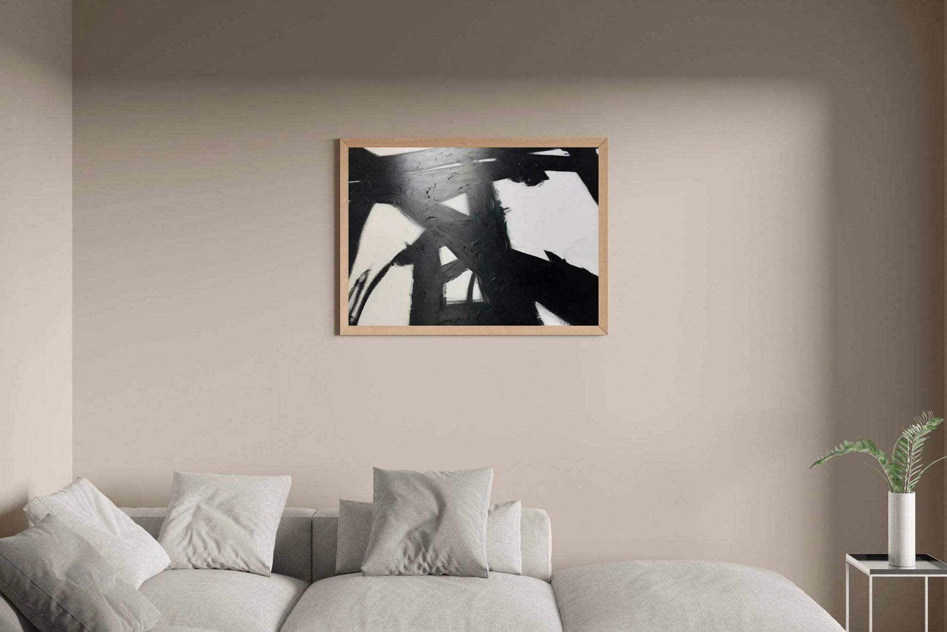 Engergy Pulse Black Brush Strokes Wall Art - beink online art store