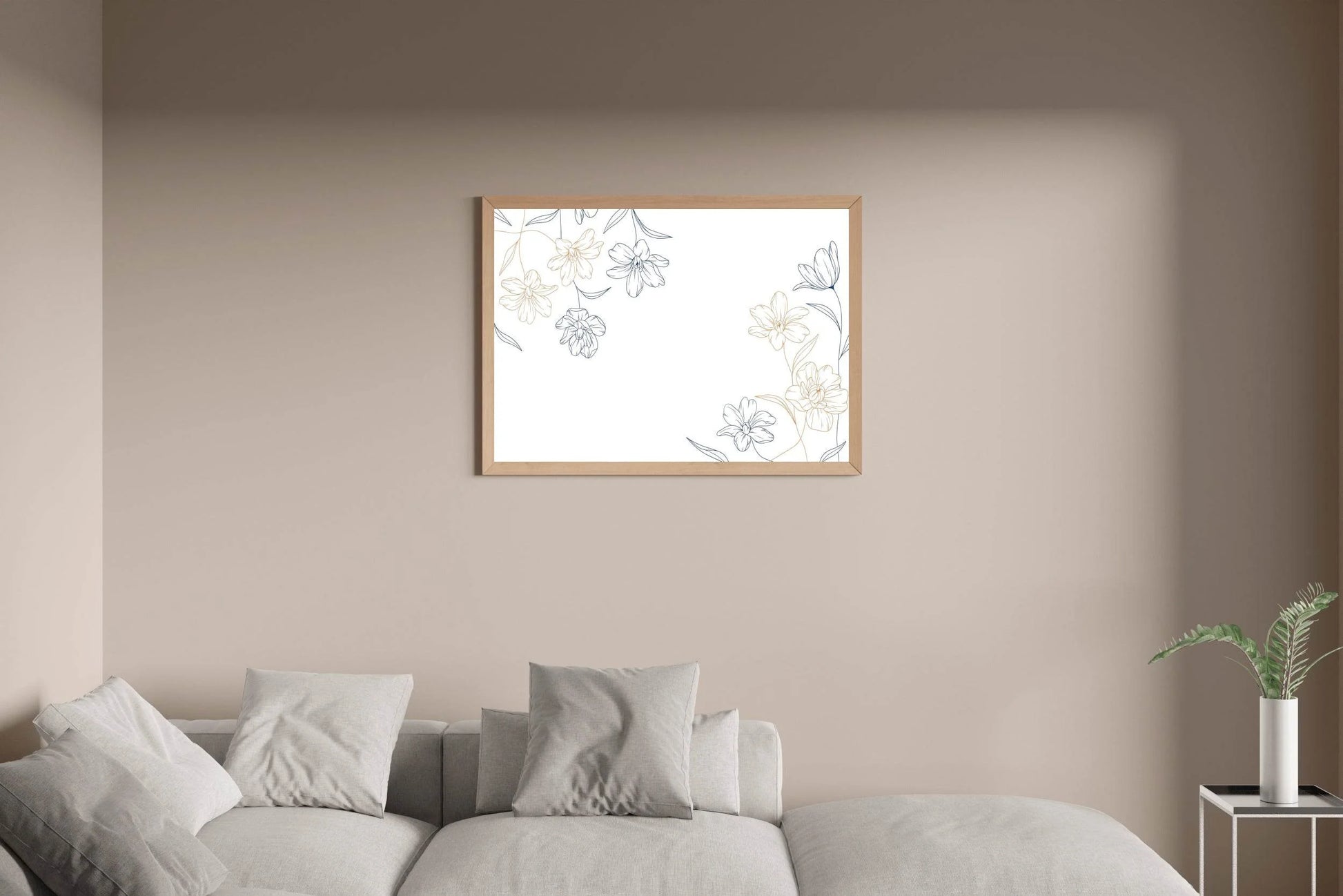 Nelumbo Lutea Flower Leaves Wall Art - beink online art store