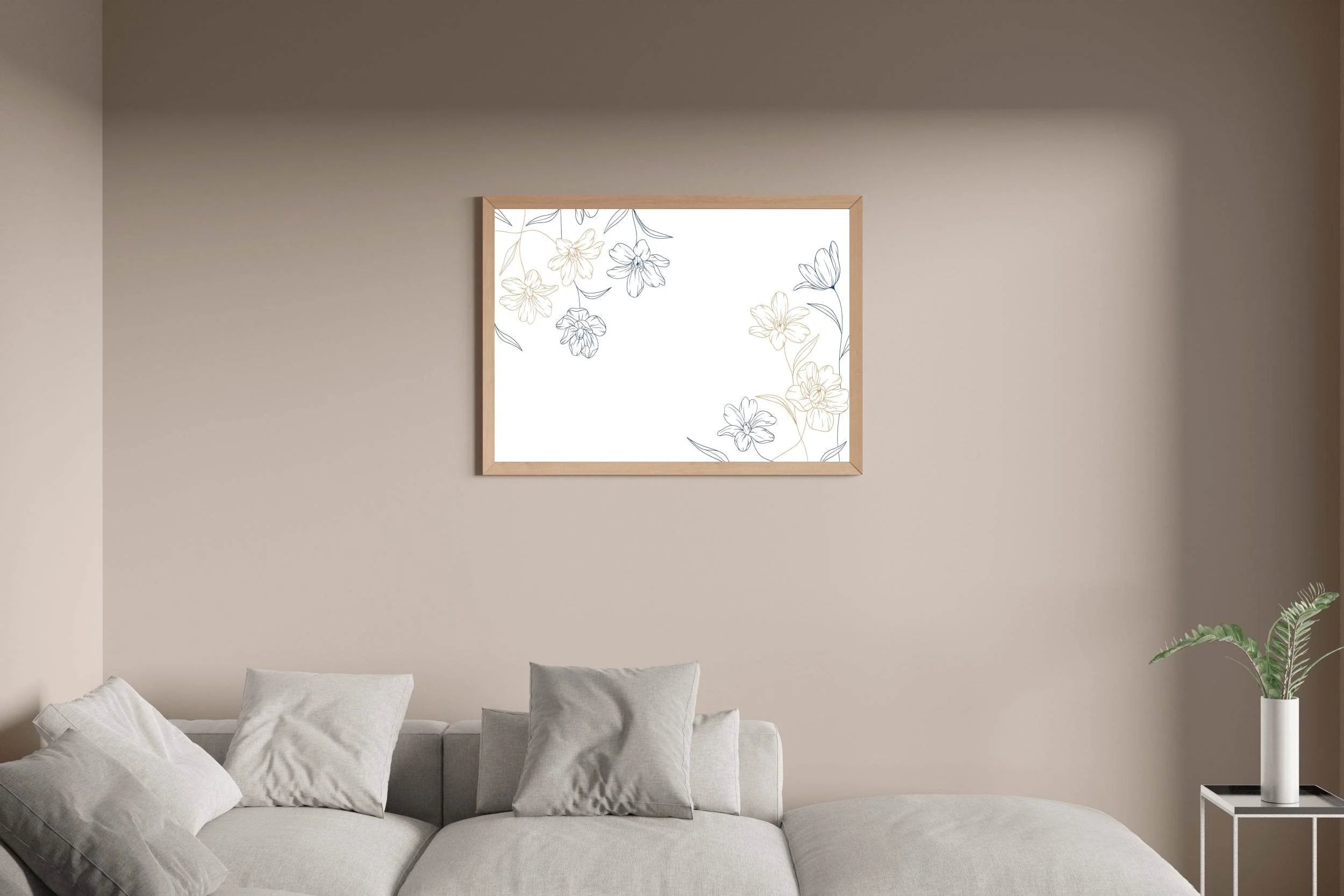 Nelumbo Lutea Flower Leaves Wall Art - beink online art store