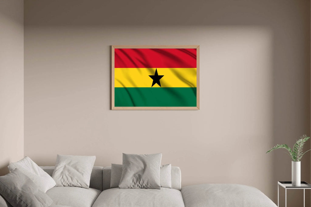 Ghana National Flag Wall Art - beink online art store