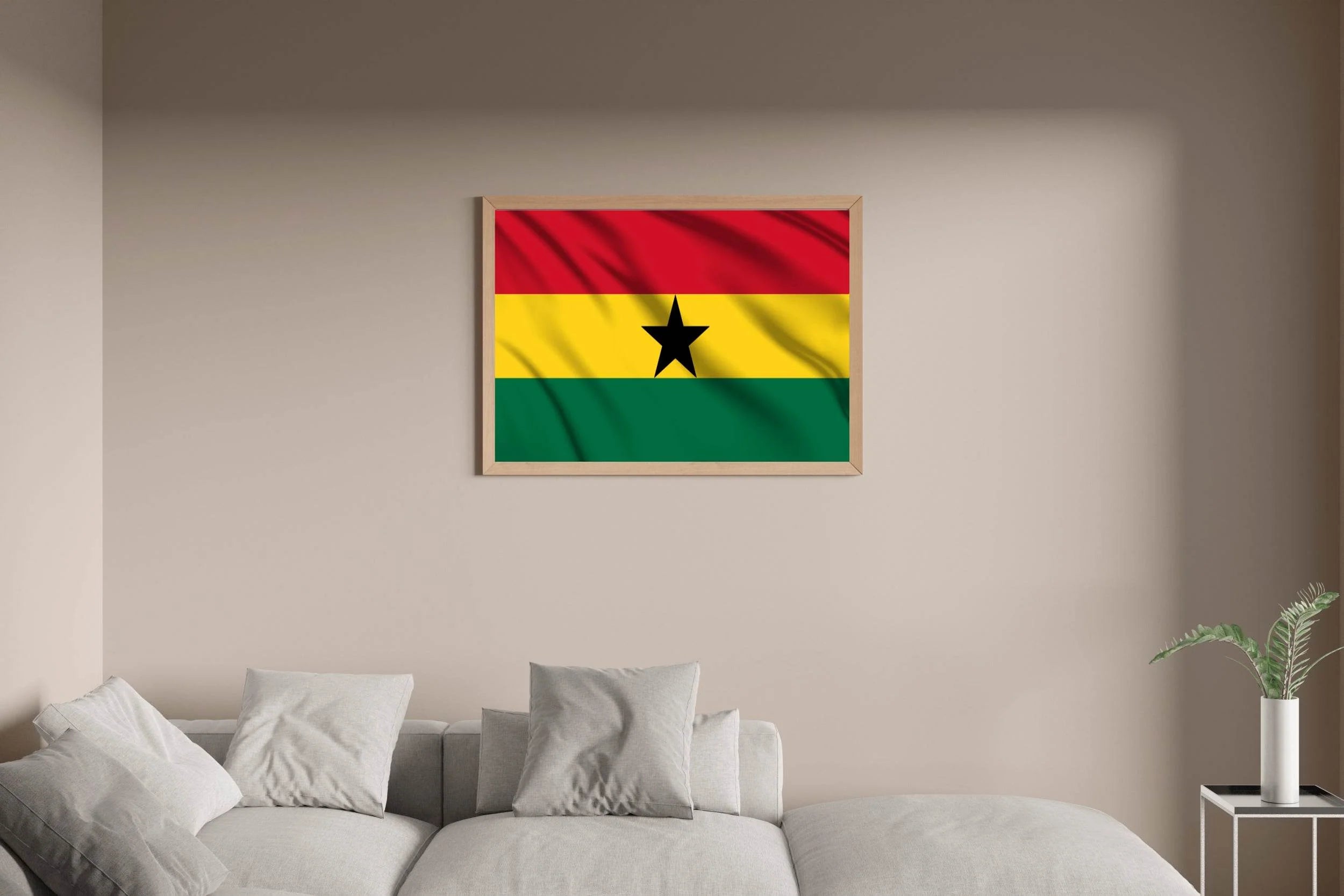Ghana National Flag Wall Art - beink online art store