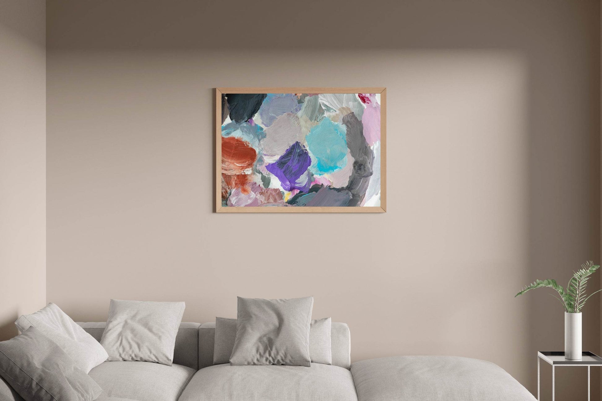 Colorful Acrylic Brush Stroke Background Abstract Wall Art - beink online art store