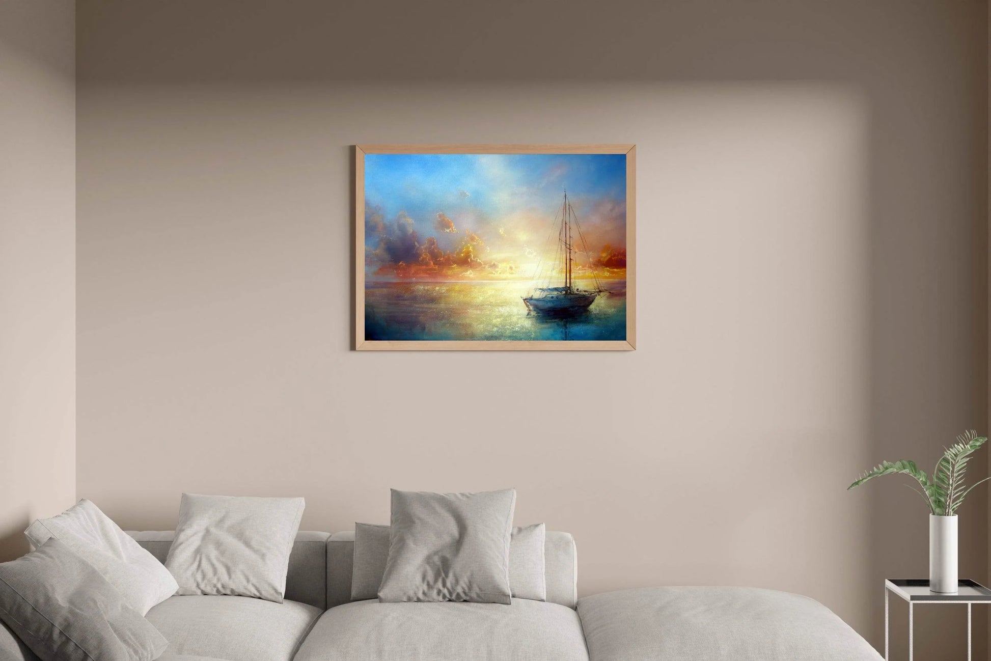 Yacht at Sunset Wall Art - beink online art store