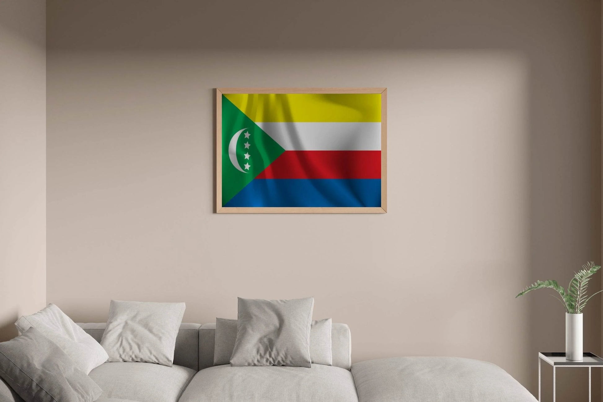The Comoros National Flag Wall Art - beink online art store