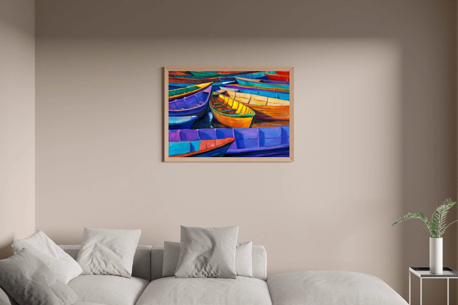 Small Colored Boats Wall Art - beink online art store