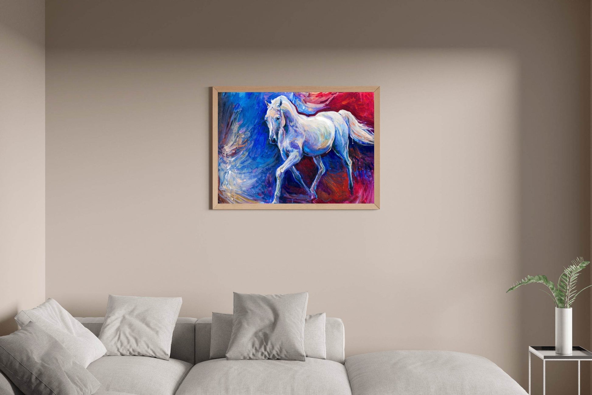 White Horse Oil Painting Wall Art - beink online art store