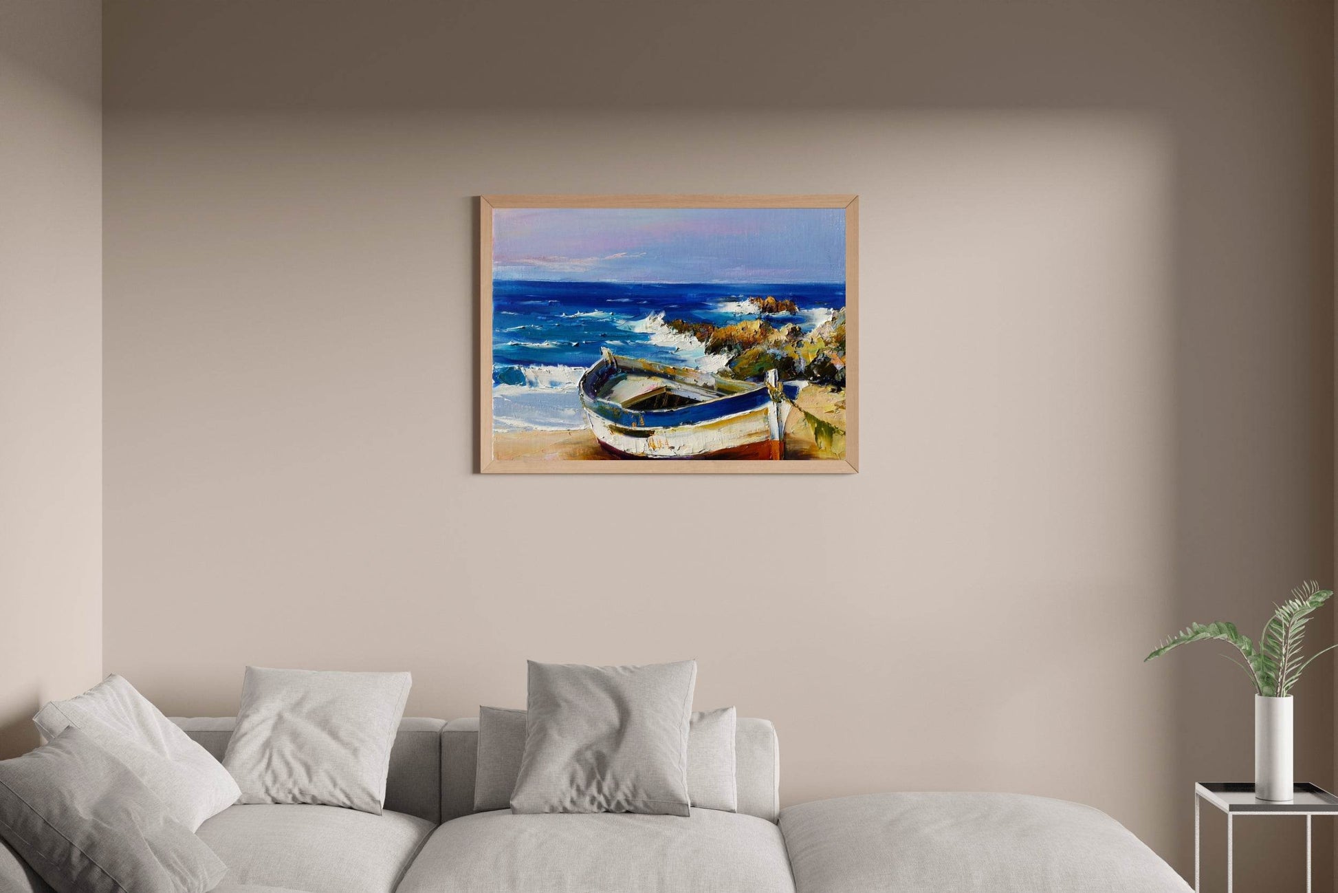 Color Boat on The Beach Wall Art - beink online art store