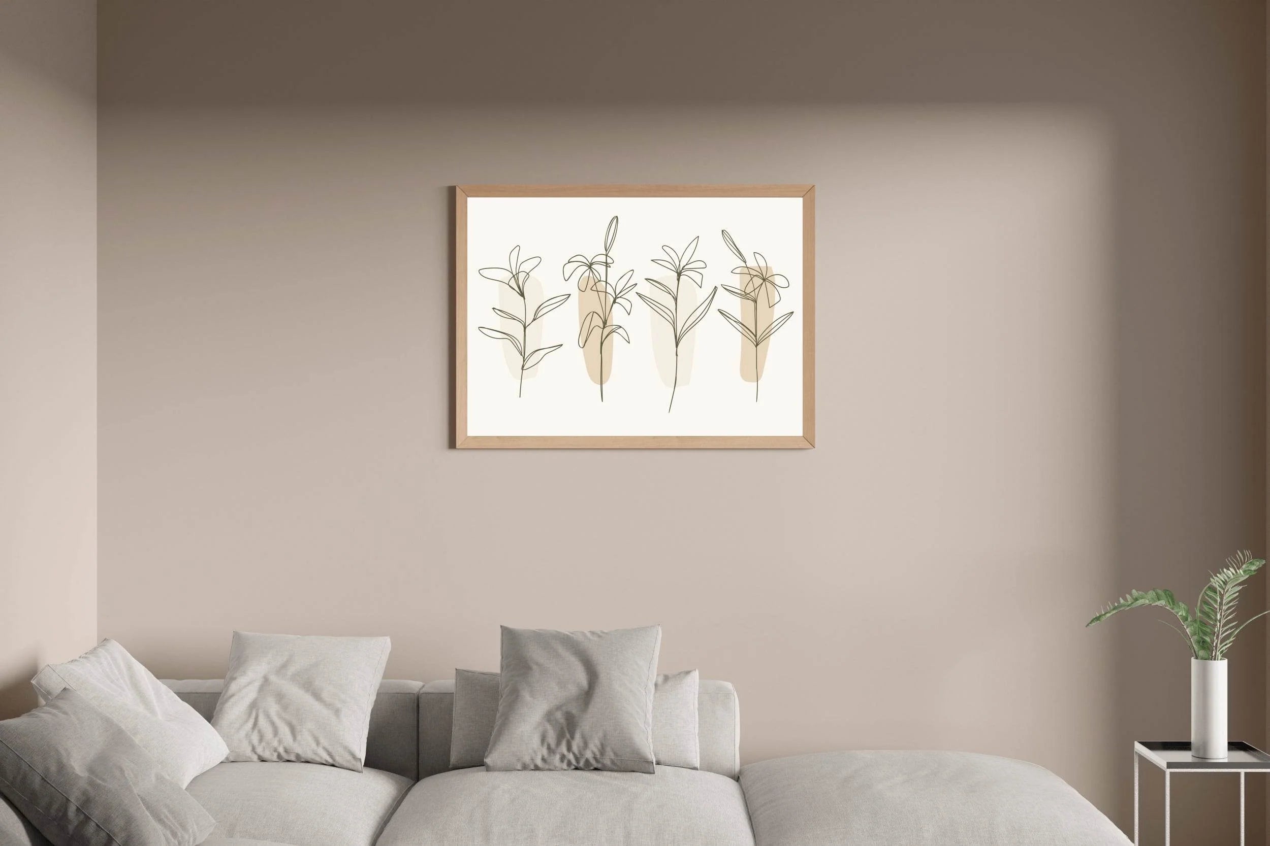 Beautiful Tropical Flowers Line Art - beink online art store