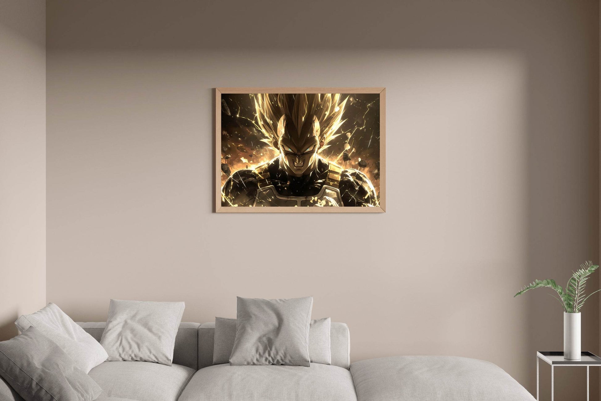 Angry Vegeta Anime Wall Art - beink online art store