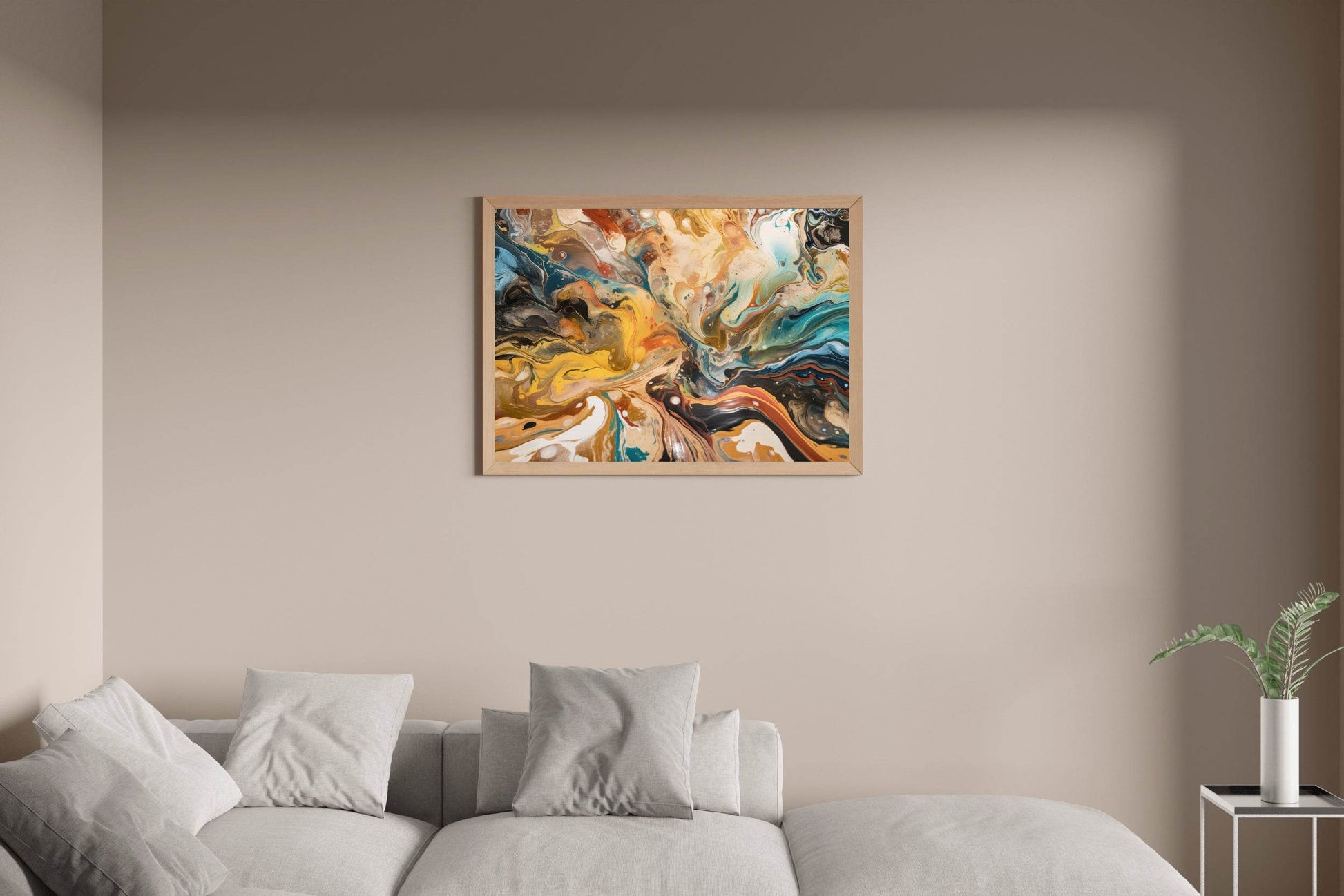 Liquid Paint Brush Strokes Abstract Wall Art - beink online art store