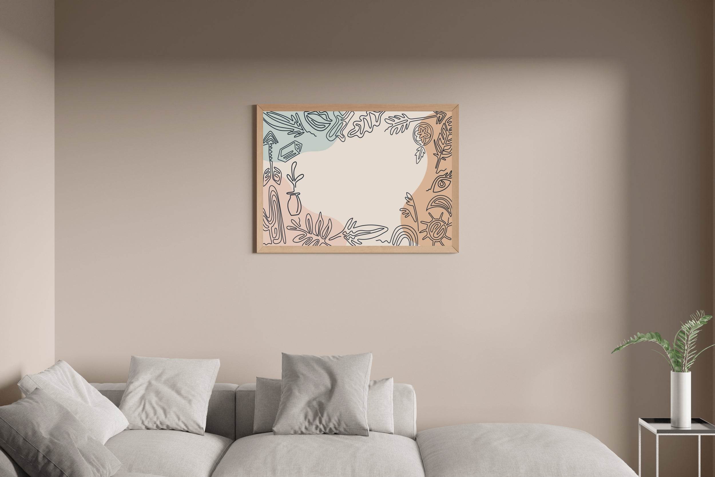 Patterned Frame Line Art - beink online art store