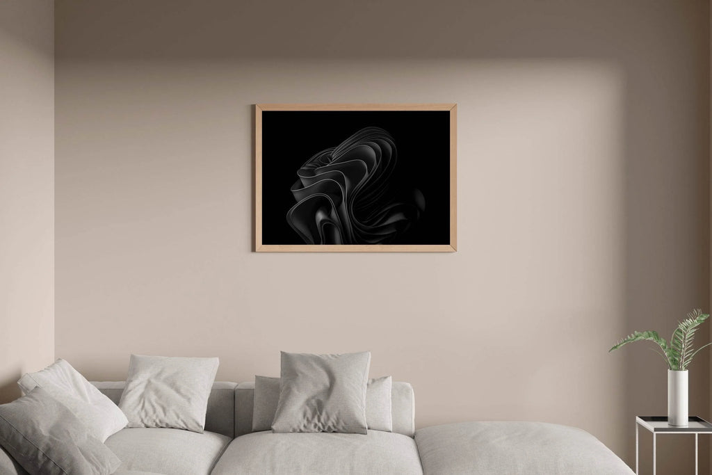 Black Lotus Black & White Wall Art - beink online art store