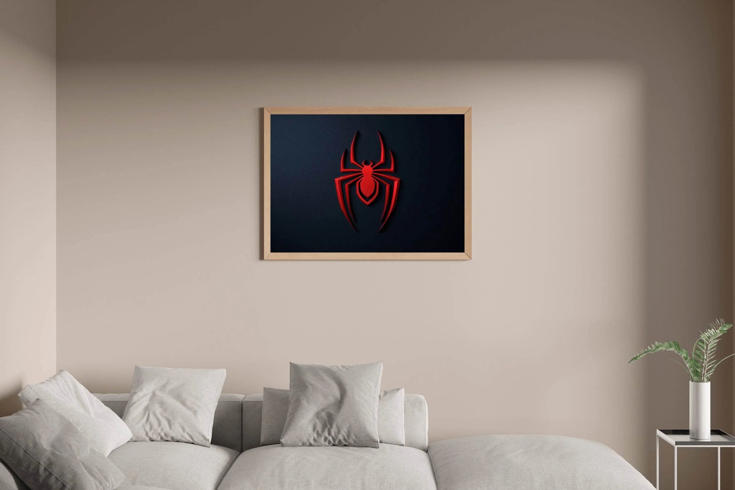 Red Spider Man Logo Gaming Wall Art - beink online art store