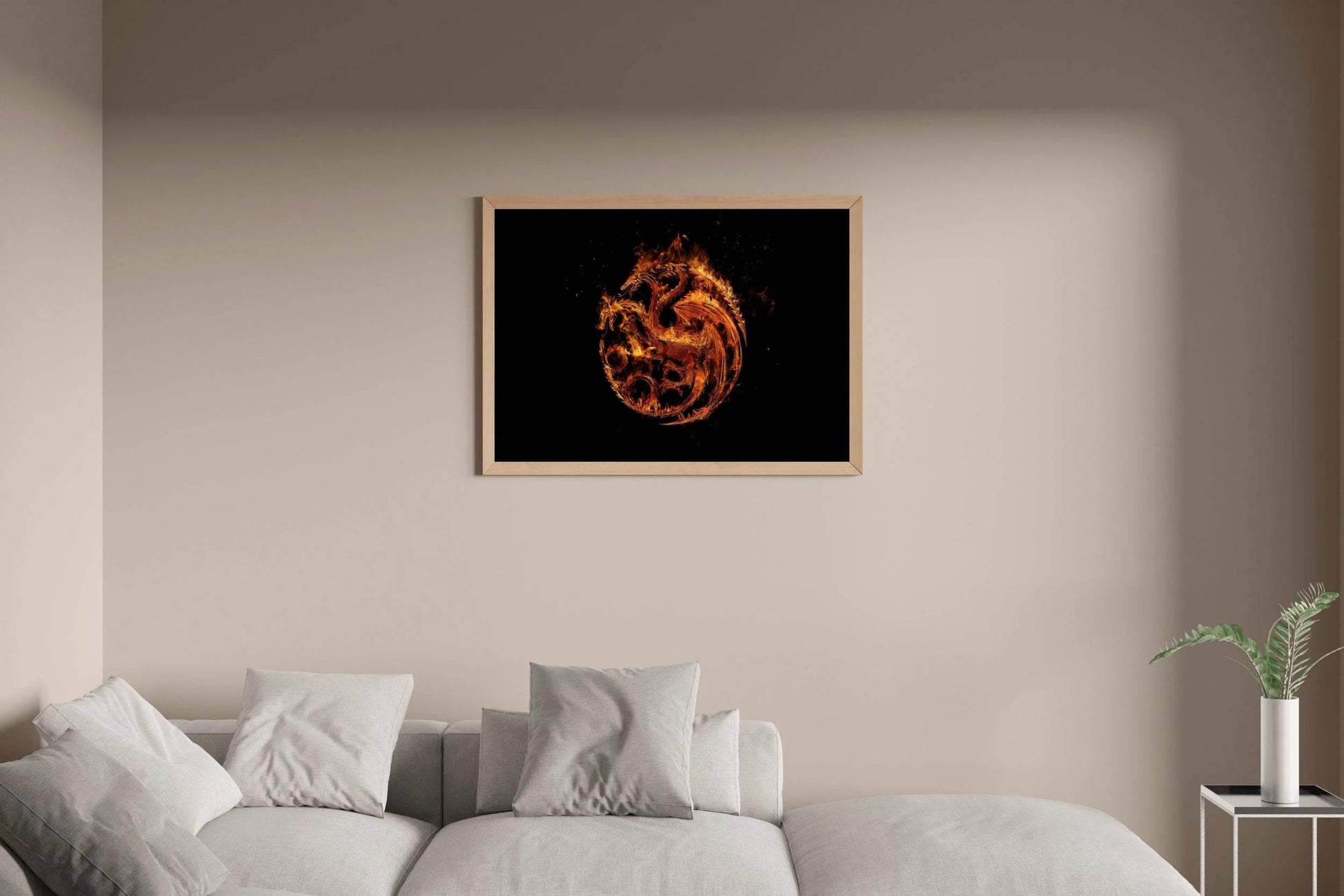 House of the Dragon with Fire Dragon Wall Art - beink online art store