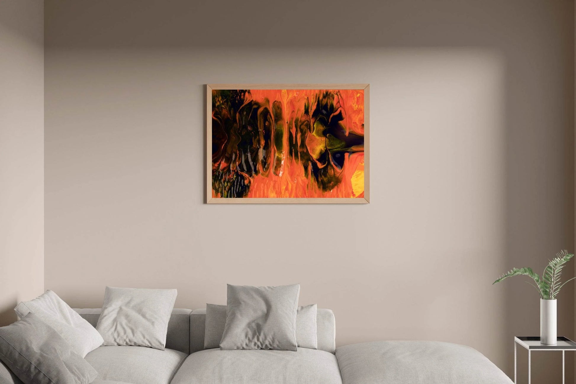 Fire Through Abstract Wall Art - beink online art store
