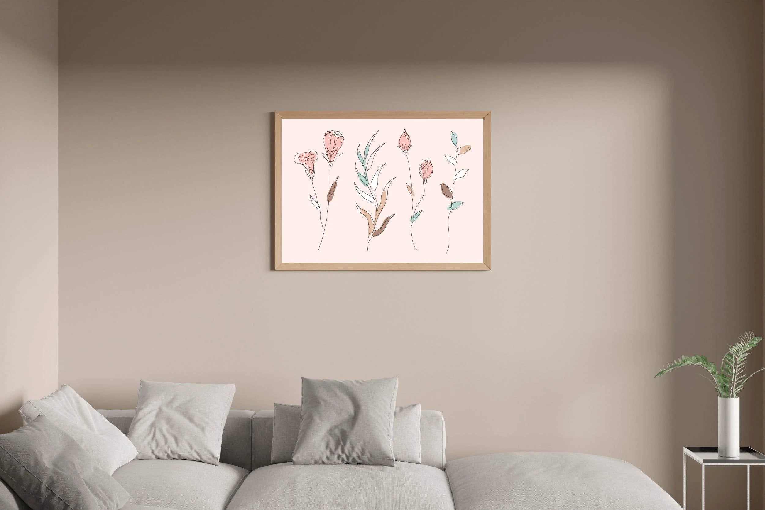 Red Field Flowers Wall Art - beink online art store