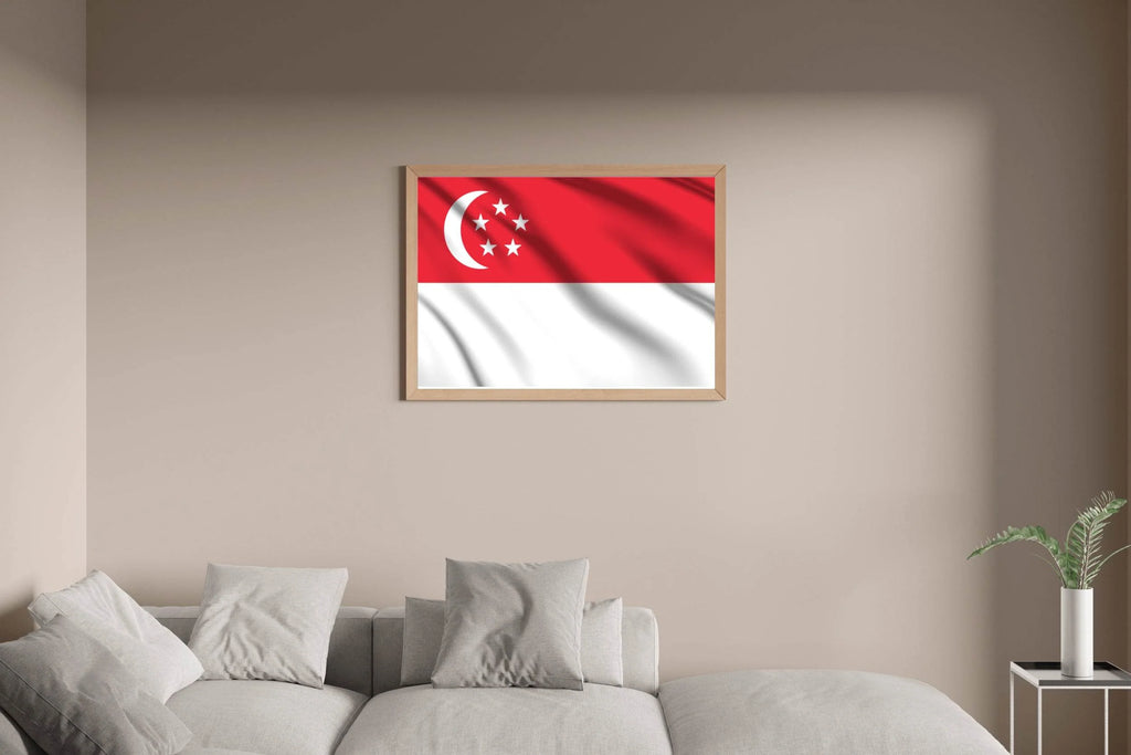 Singapore National Flag Wall Art - beink online art store