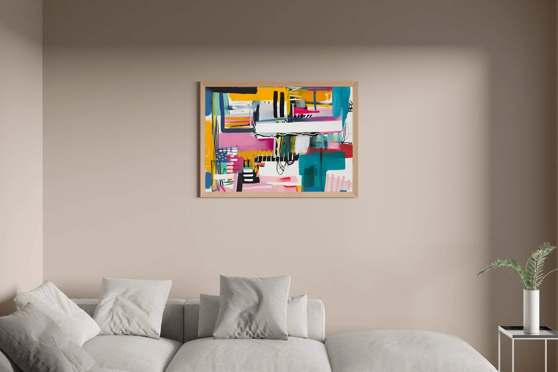 Colorful Abstract Acrylic Art Stripes - beink online art store