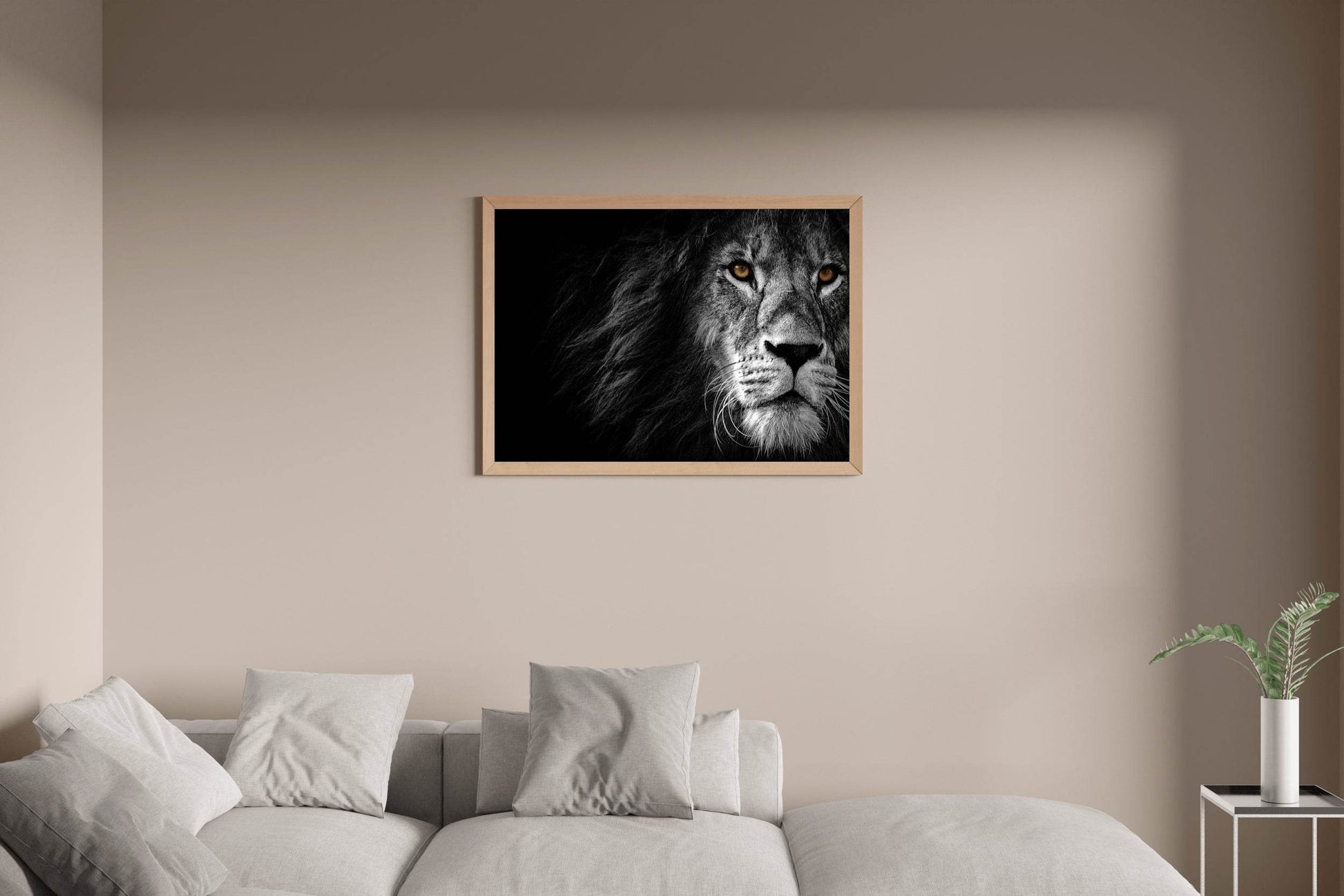 Barbary Lion Black & White Wall Art - beink online art store