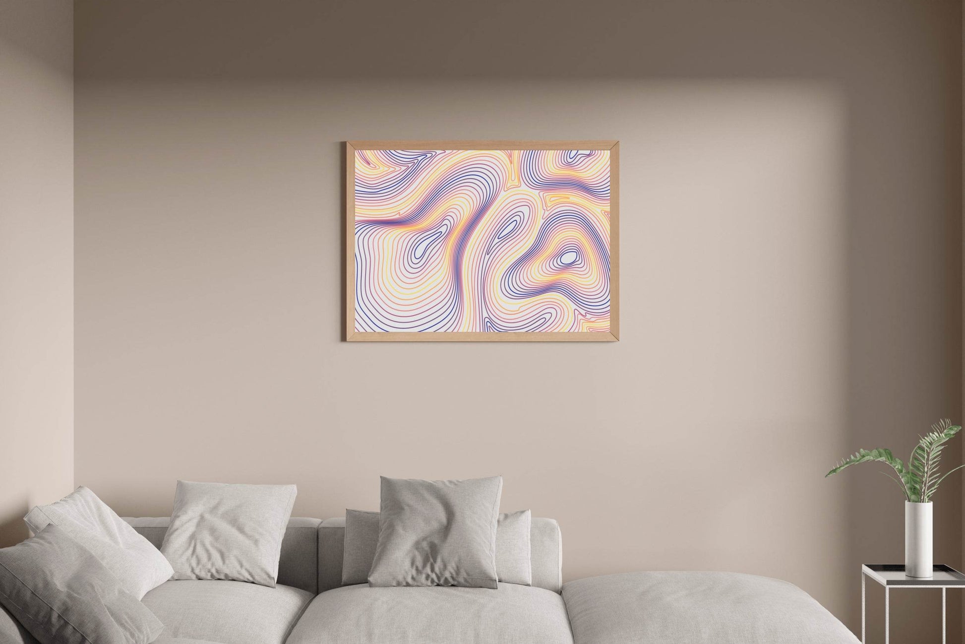 Colorful Hair Pattern Abstract Wall Art - beink online art store