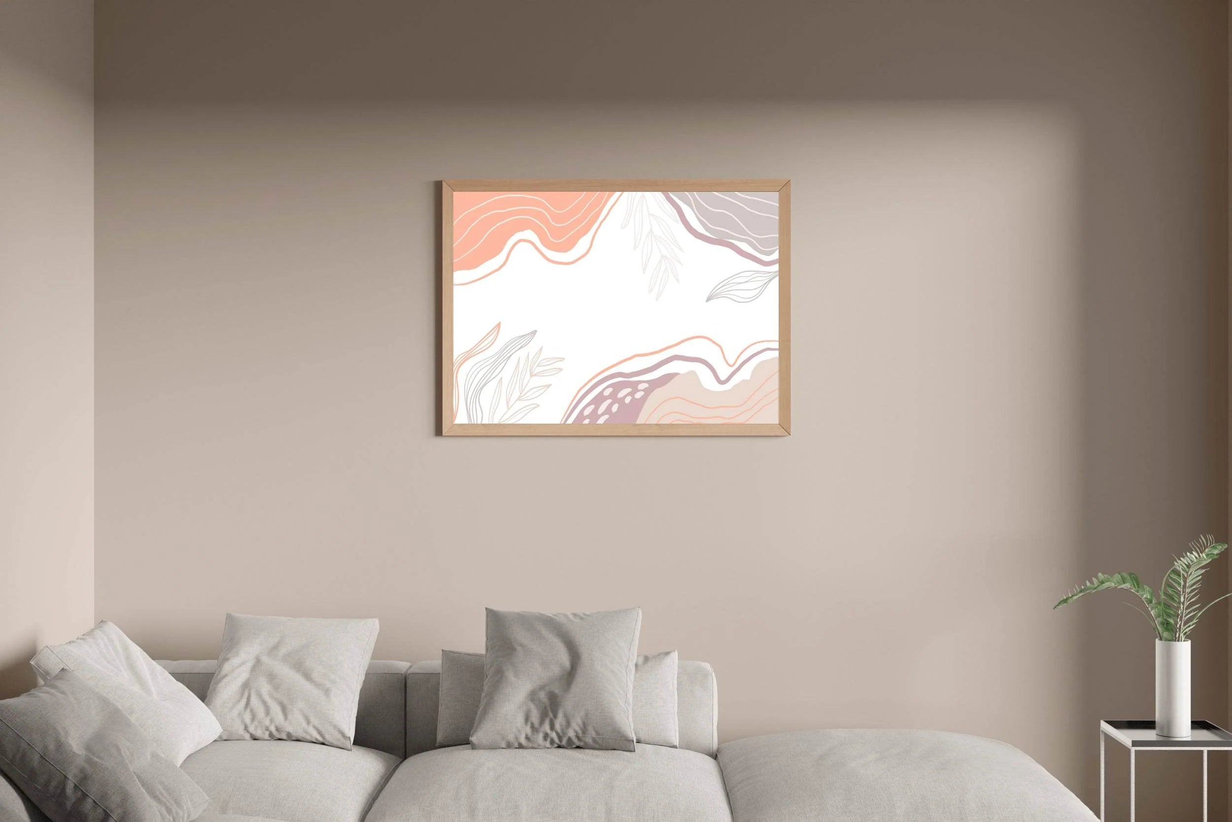Colored Needle Flowers Wall Art - beink online art store