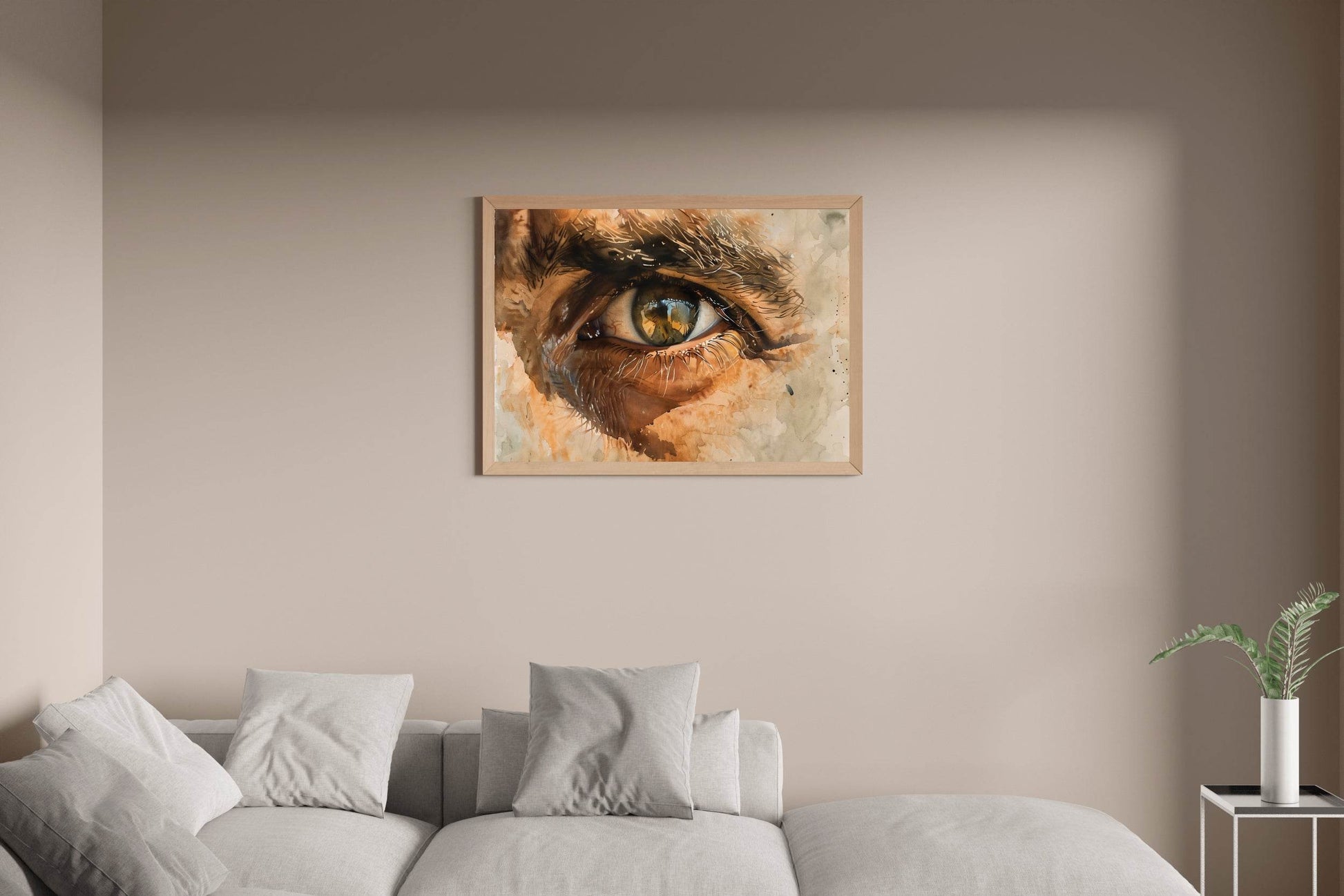 Watercolor Men Eye Painting Digital Art - beink online art store