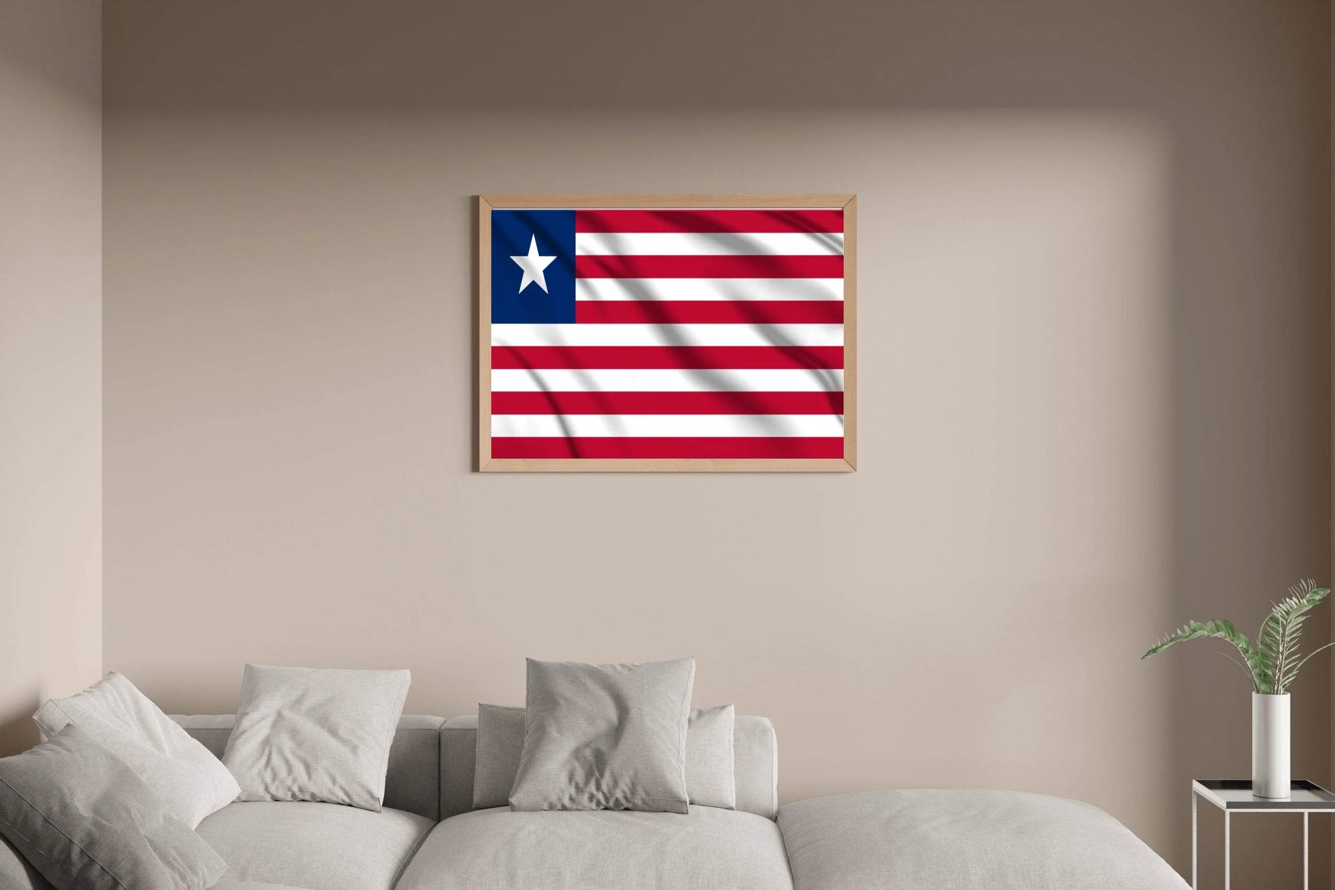 Liberia National Flag Wall Art - beink online art store