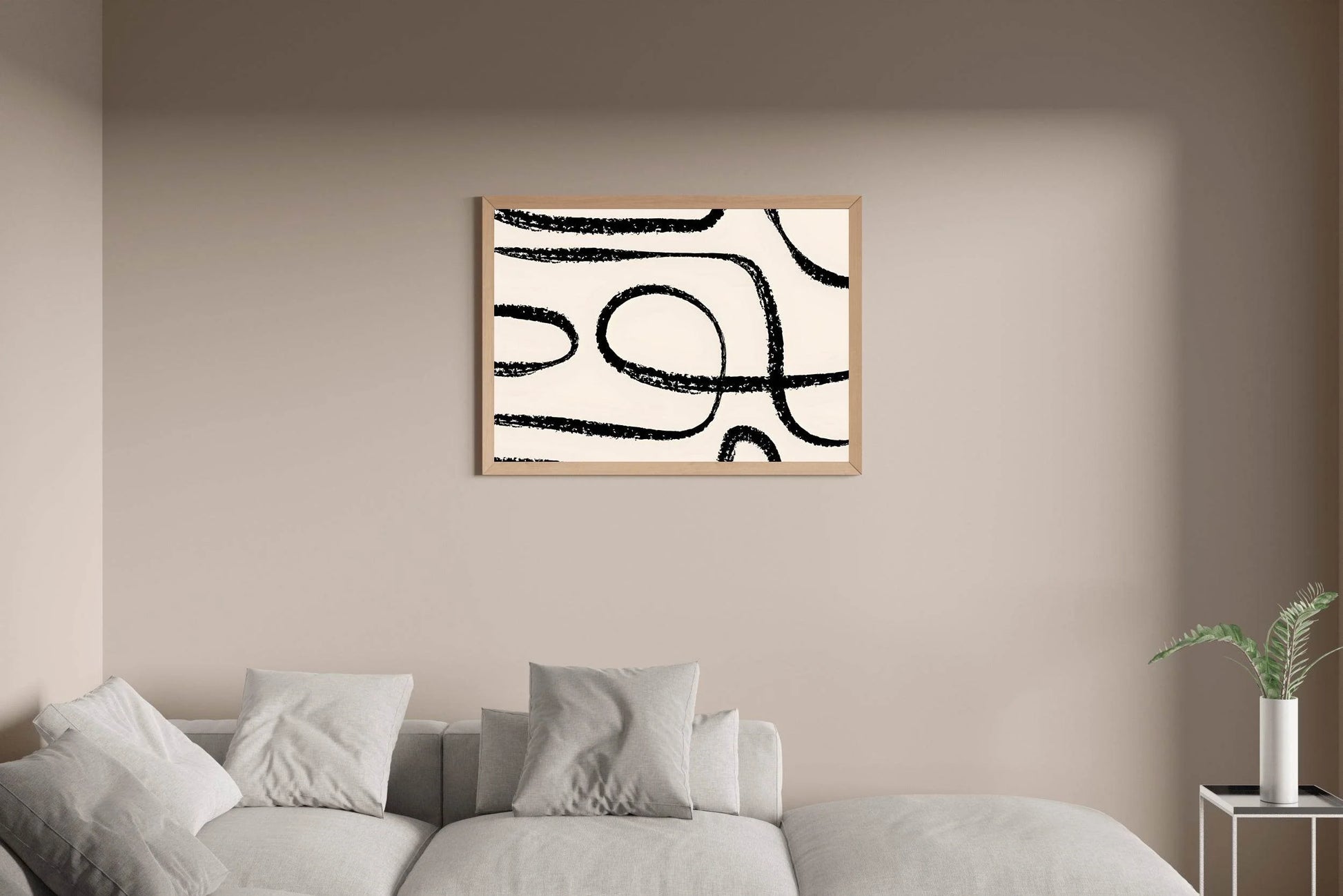 Black Ink Trails Modern Wall Art - beink online art store