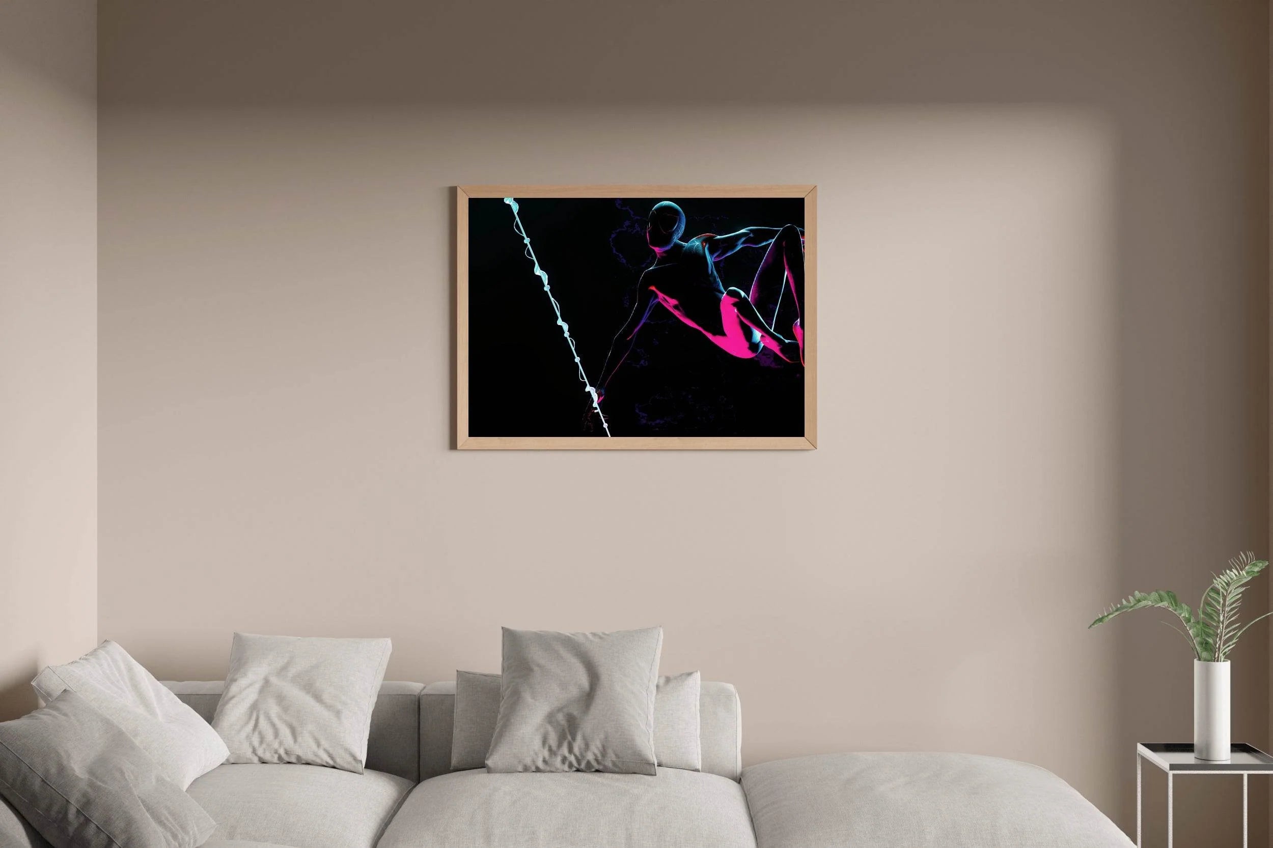 Spider Man NEON Miles Morales Gaming Wall Art - beink online art store