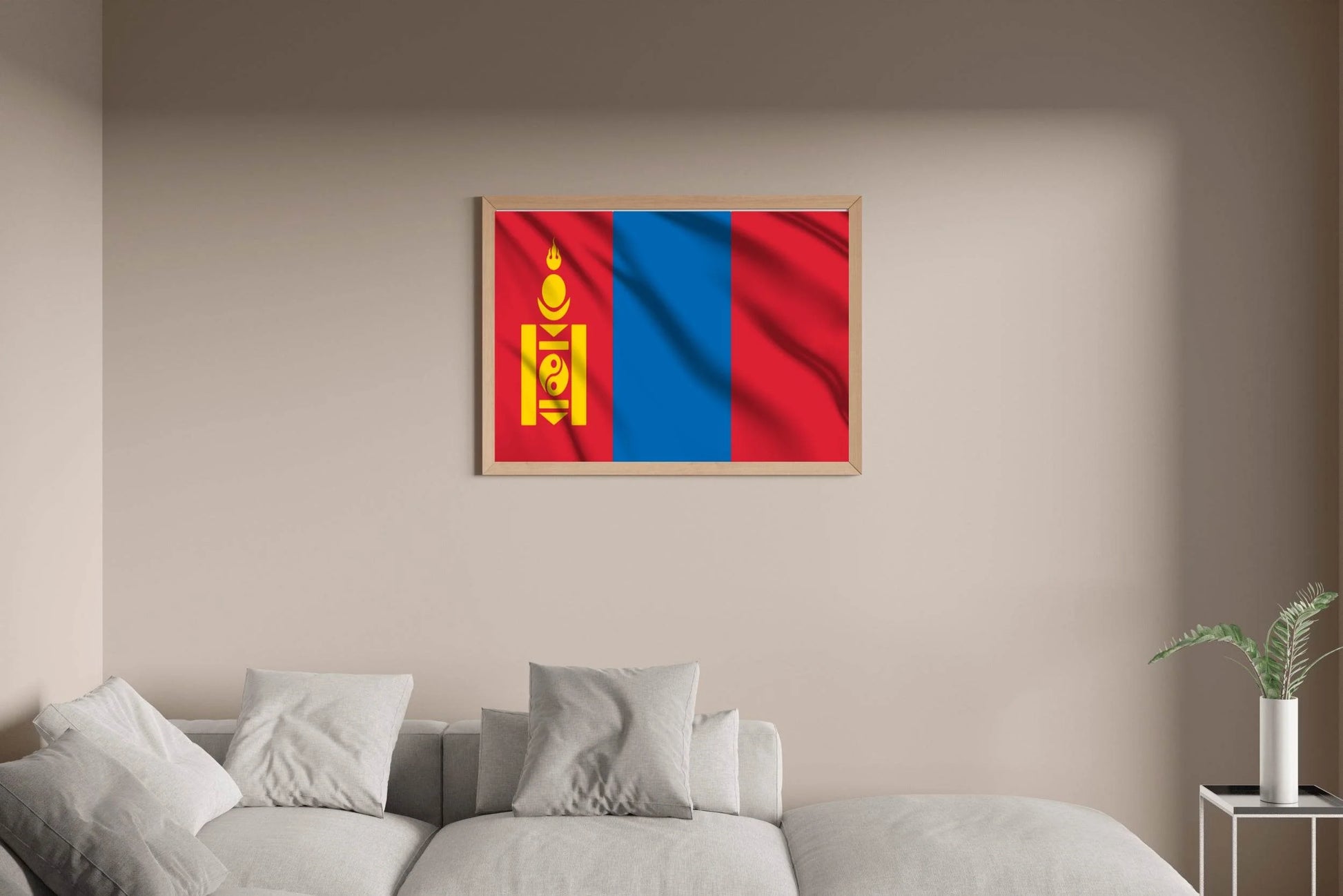 Mongolia National Flag Wall Art - beink online art store
