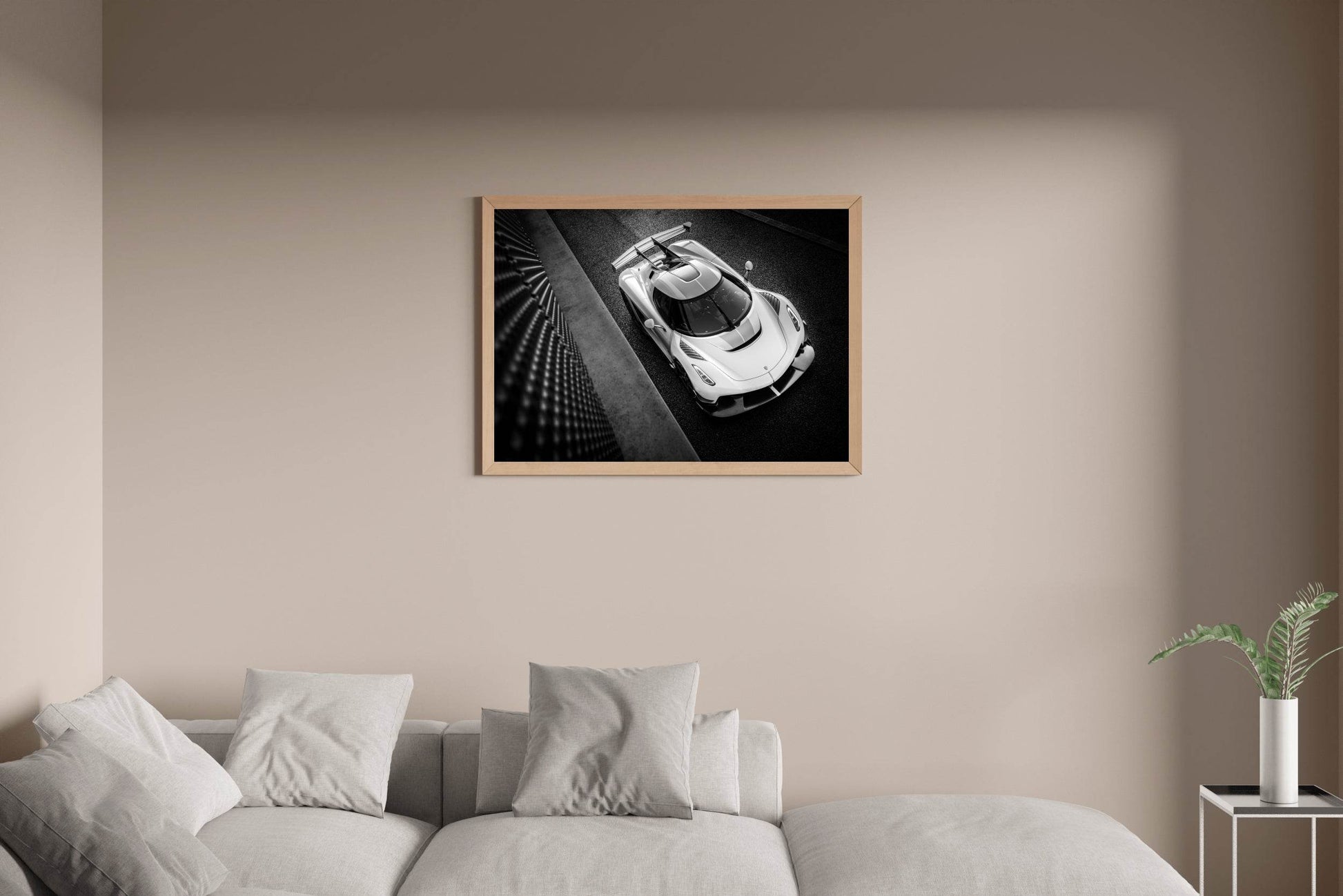 Koenigsegg Jesko Sport Car Black & White Wall Art - beink online art store