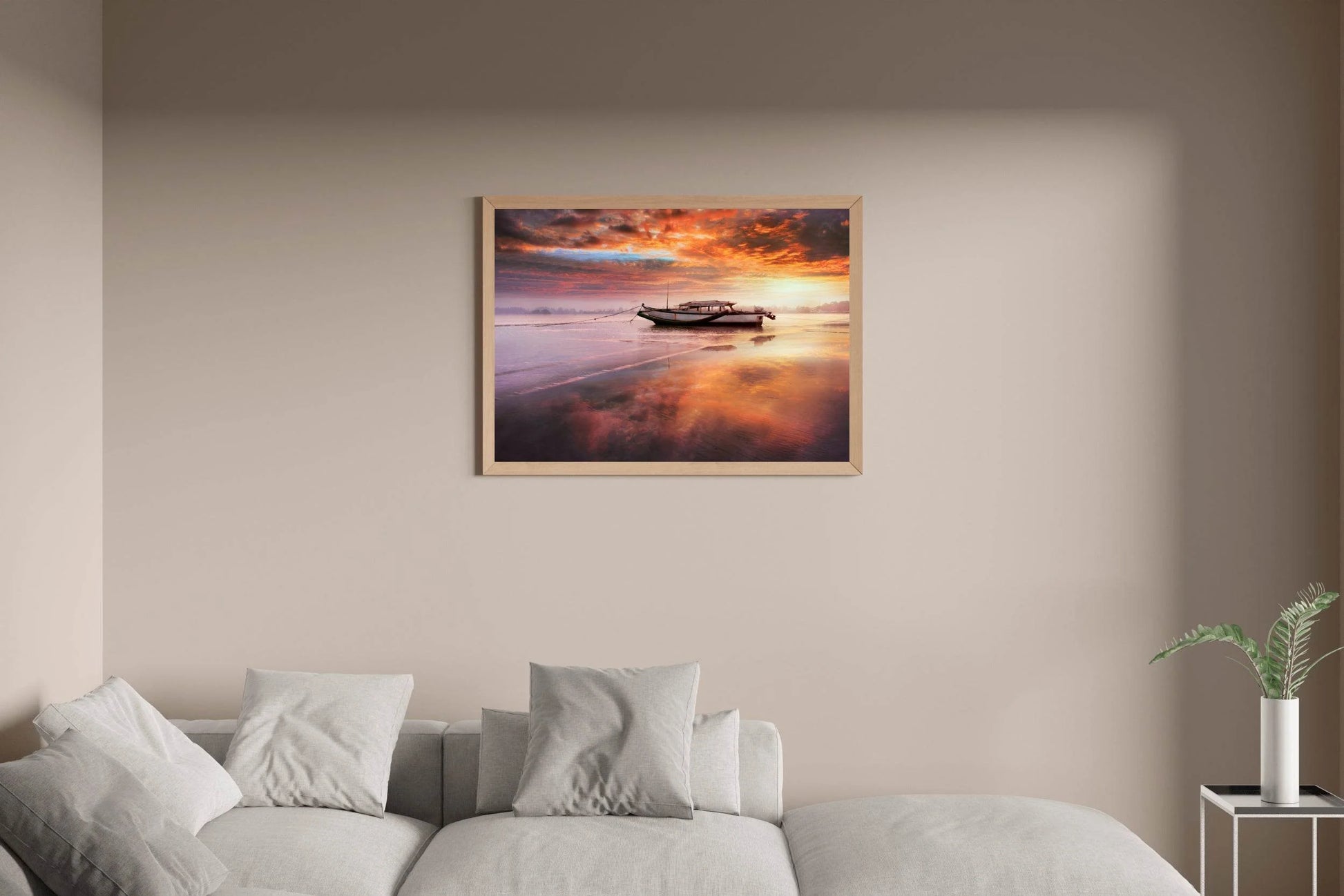 Fishing Boat at Sunset Wall Art - beink online art store