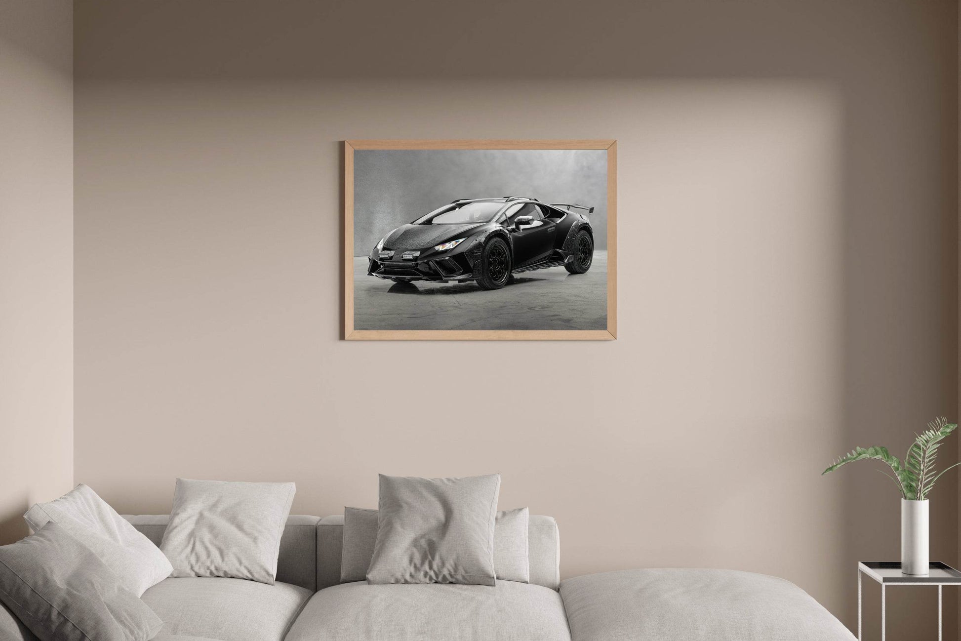 Lamborghini Huracan Black & White Wall Art - beink online art store