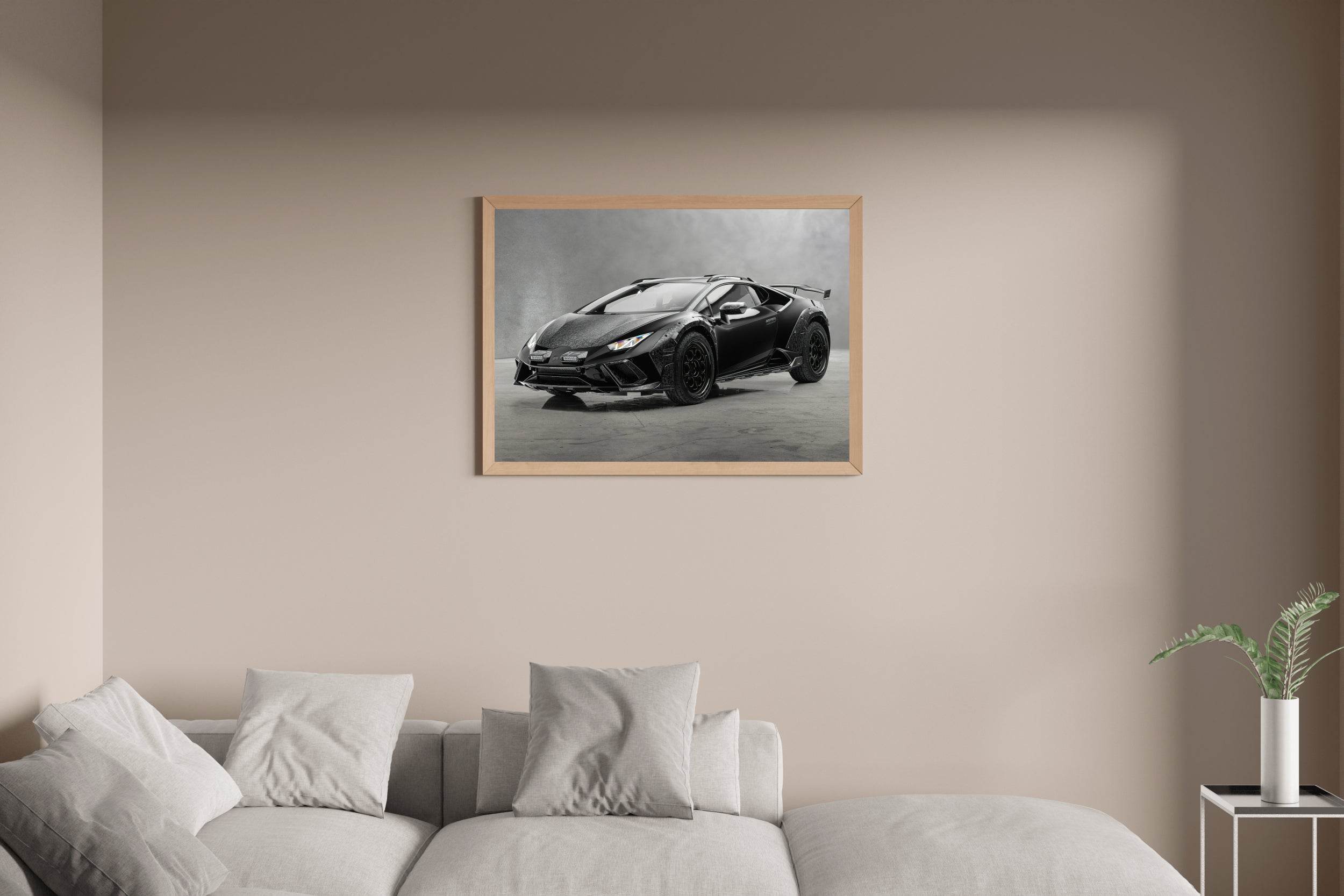 Lamborghini Huracan Black & White Wall Art - beink online art store