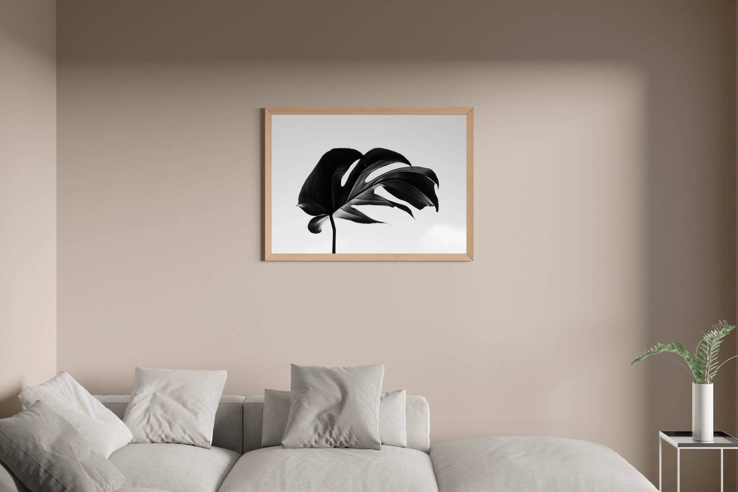 Monstera Deliciosa Black & White Wall Art - beink online art store