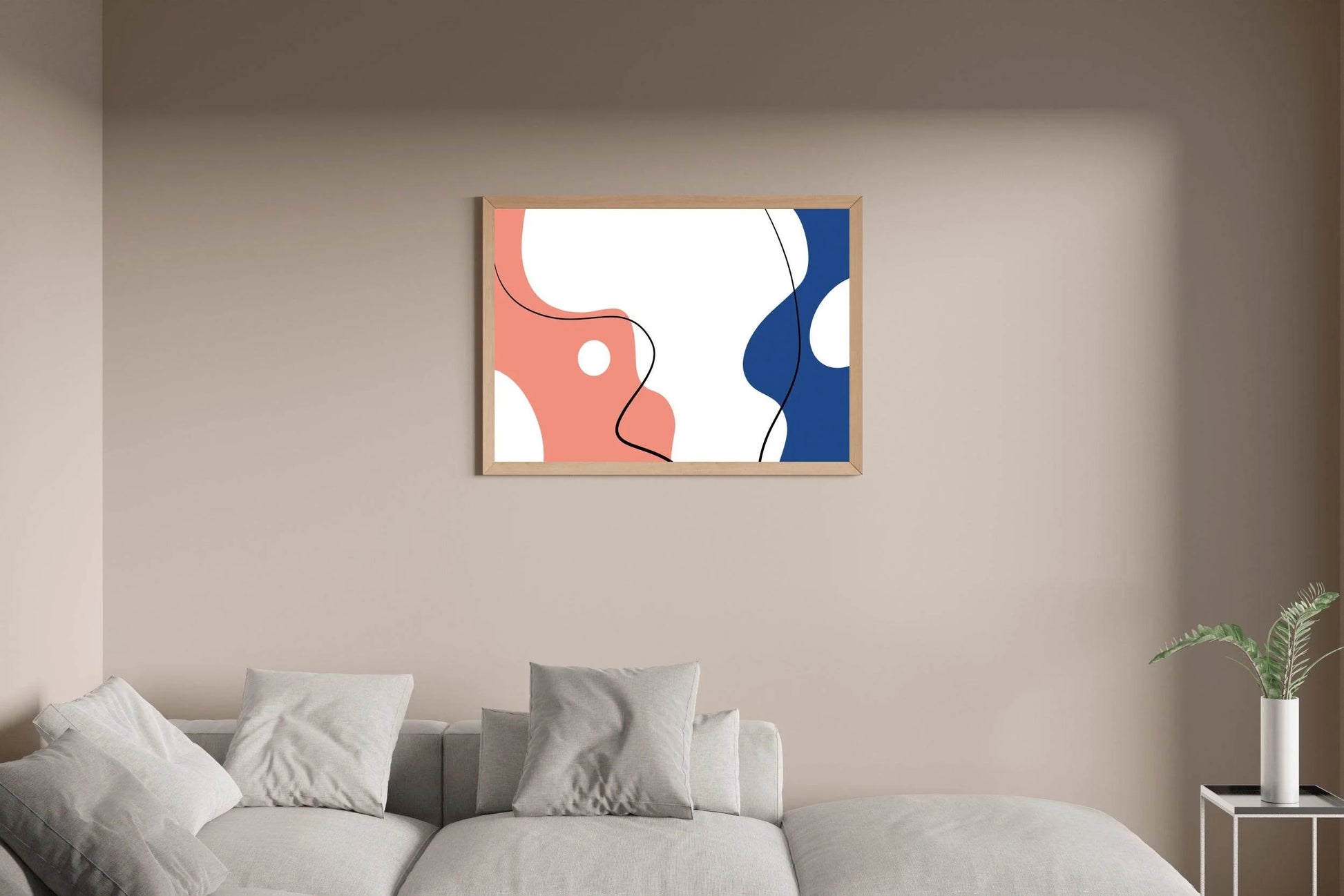Handmade Opposite Faces Abstract Wall Art - beink online art store