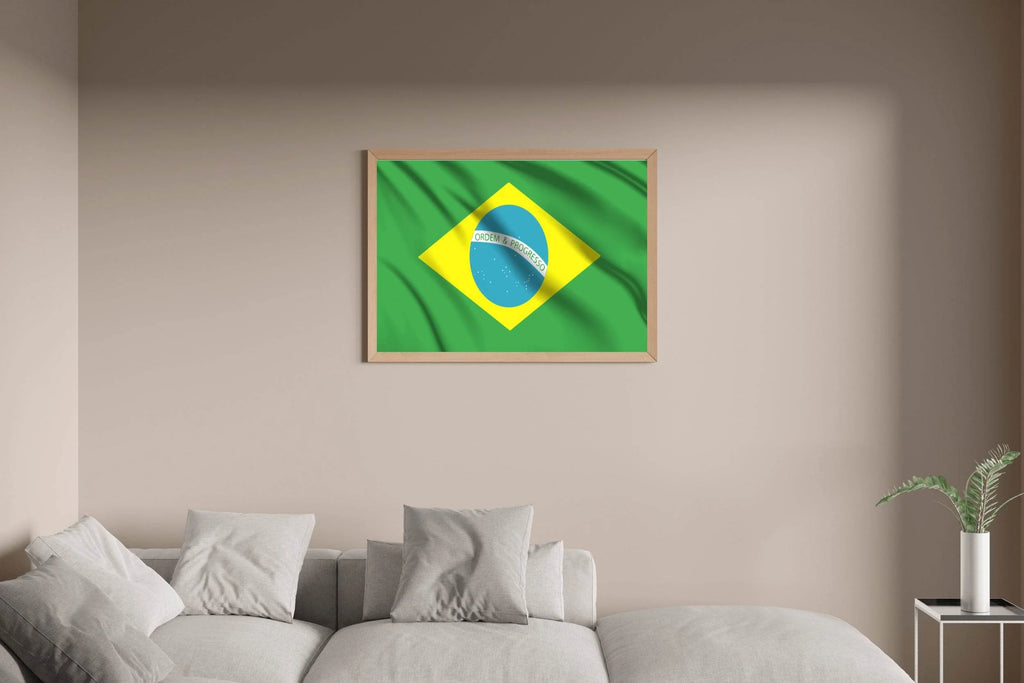 Brazil National Flag Wall Art - beink online art store