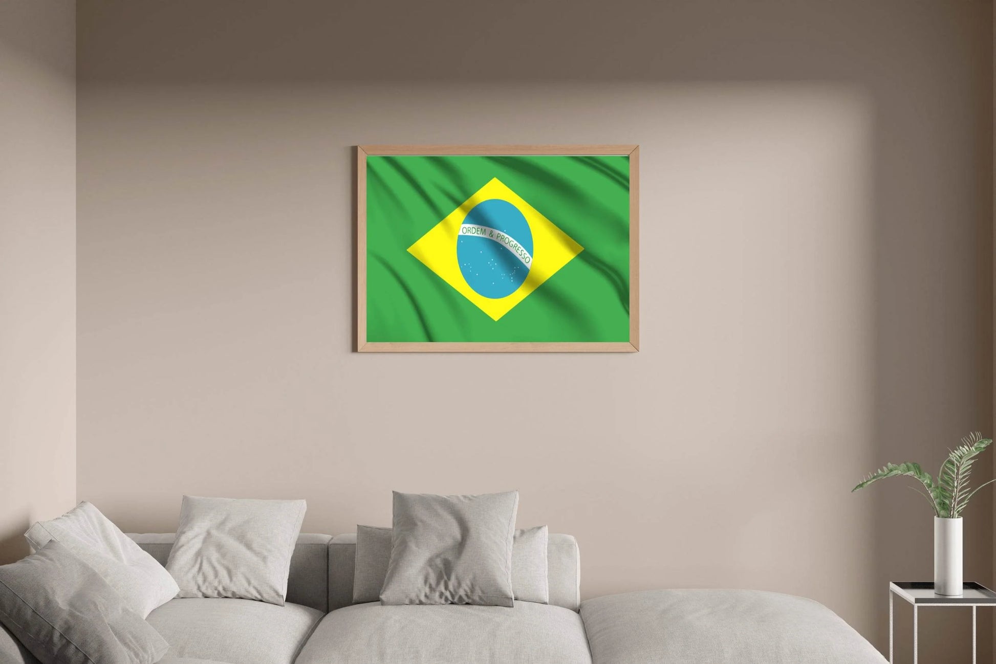 Brazil National Flag Wall Art - beink online art store