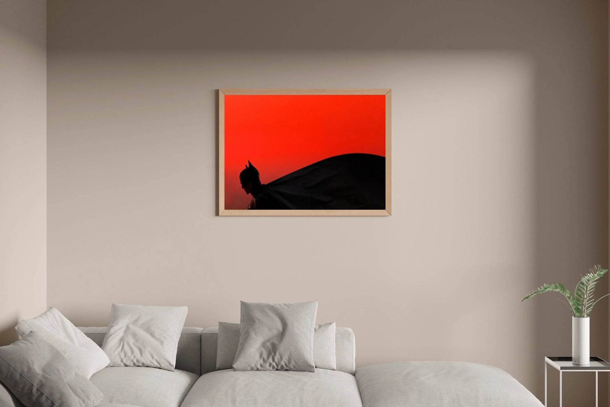 The Batman Character with Red Background Wall Art - beink online art store