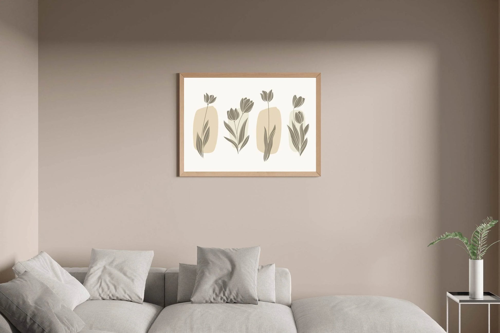 Black Tulip Branch Wall Art - beink online art store