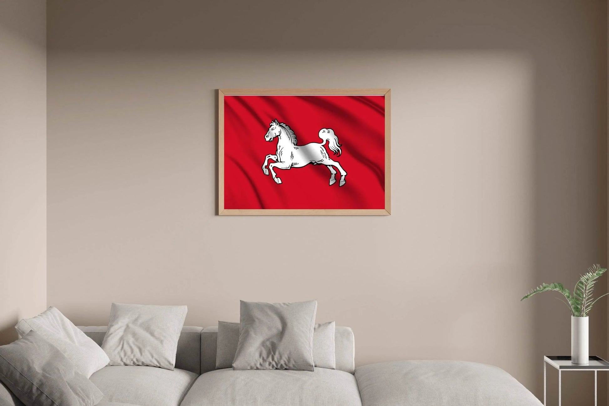 State of Hanover National Flag Wall Art - beink online art store