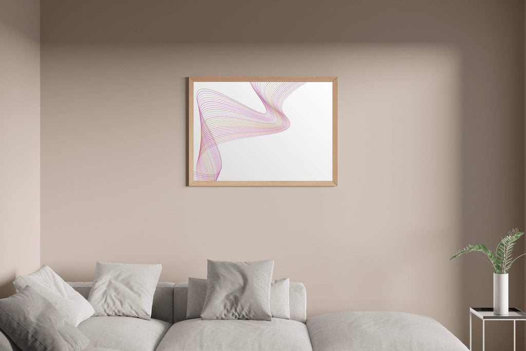 Technology Line Wave Abstract Wall Art - beink online art store