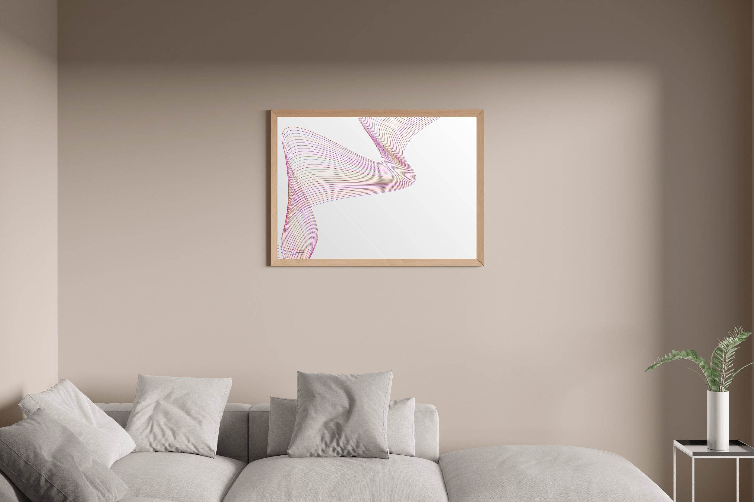 Technology Line Wave Abstract Wall Art - beink online art store