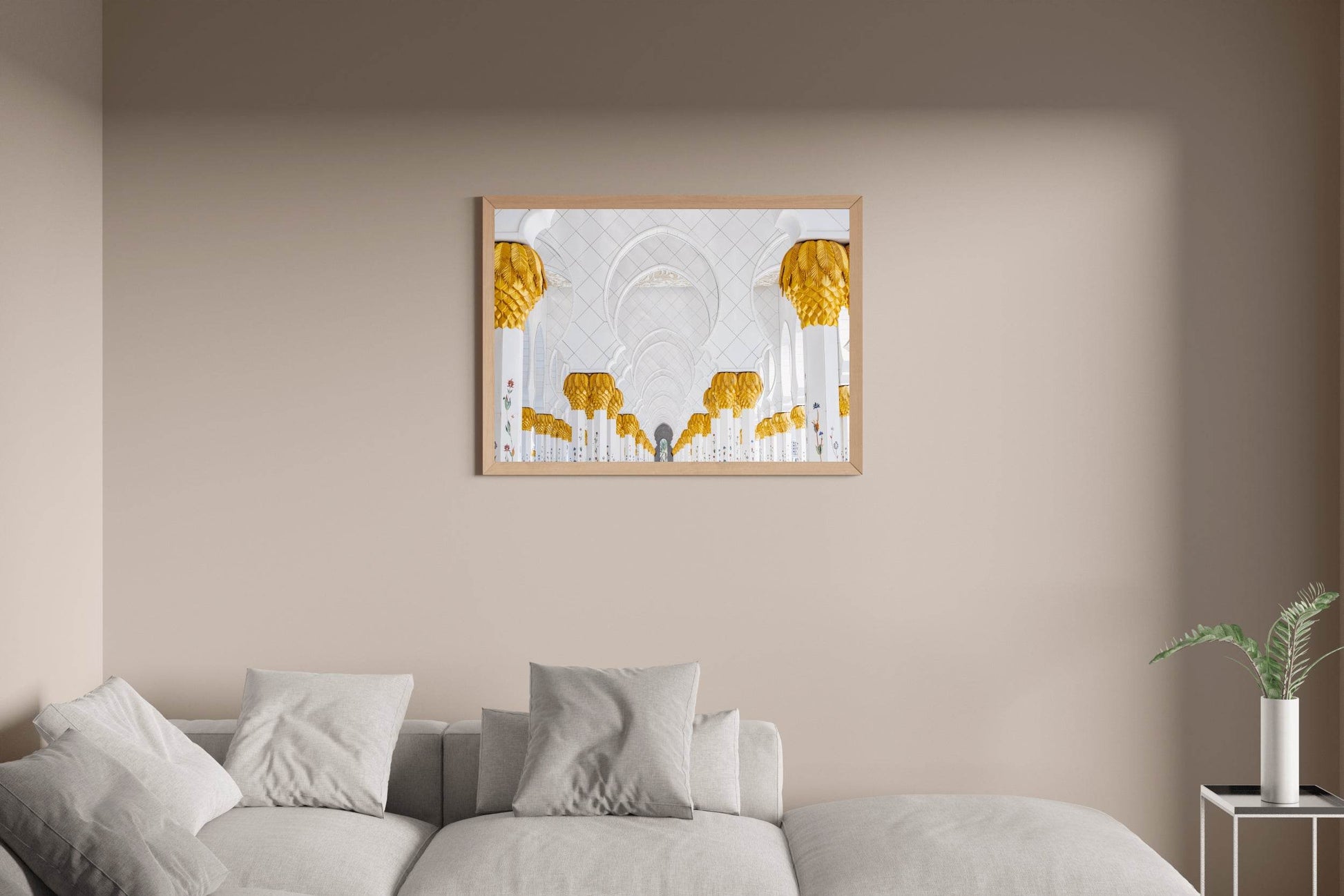 A Symphony of Gold & White Wall Art - beink online art store