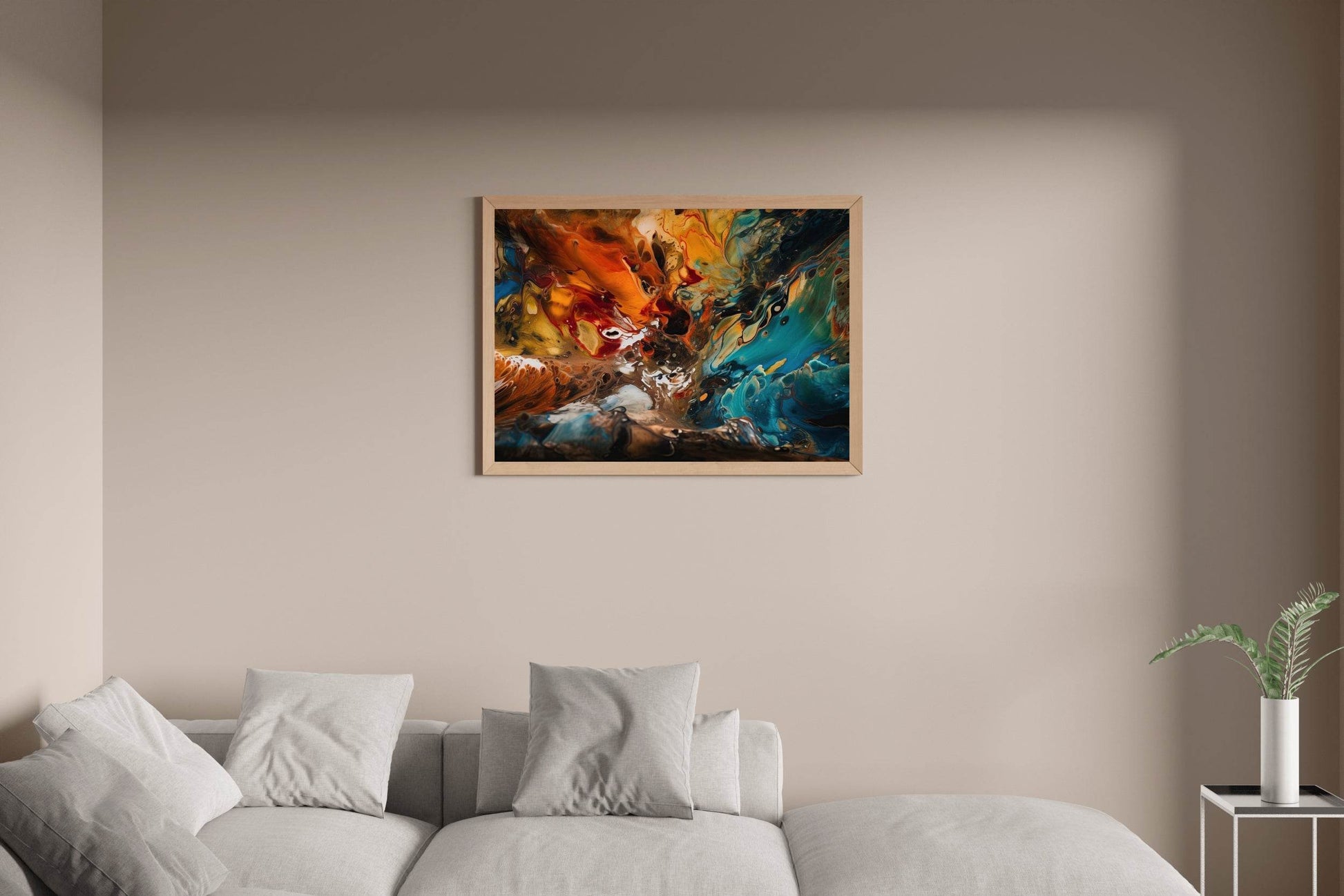 Creative Oil Paint Brush Stroke Wall Art - beink online art store