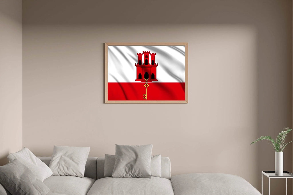 Gibraltar National Flag Wall Art - beink online art store