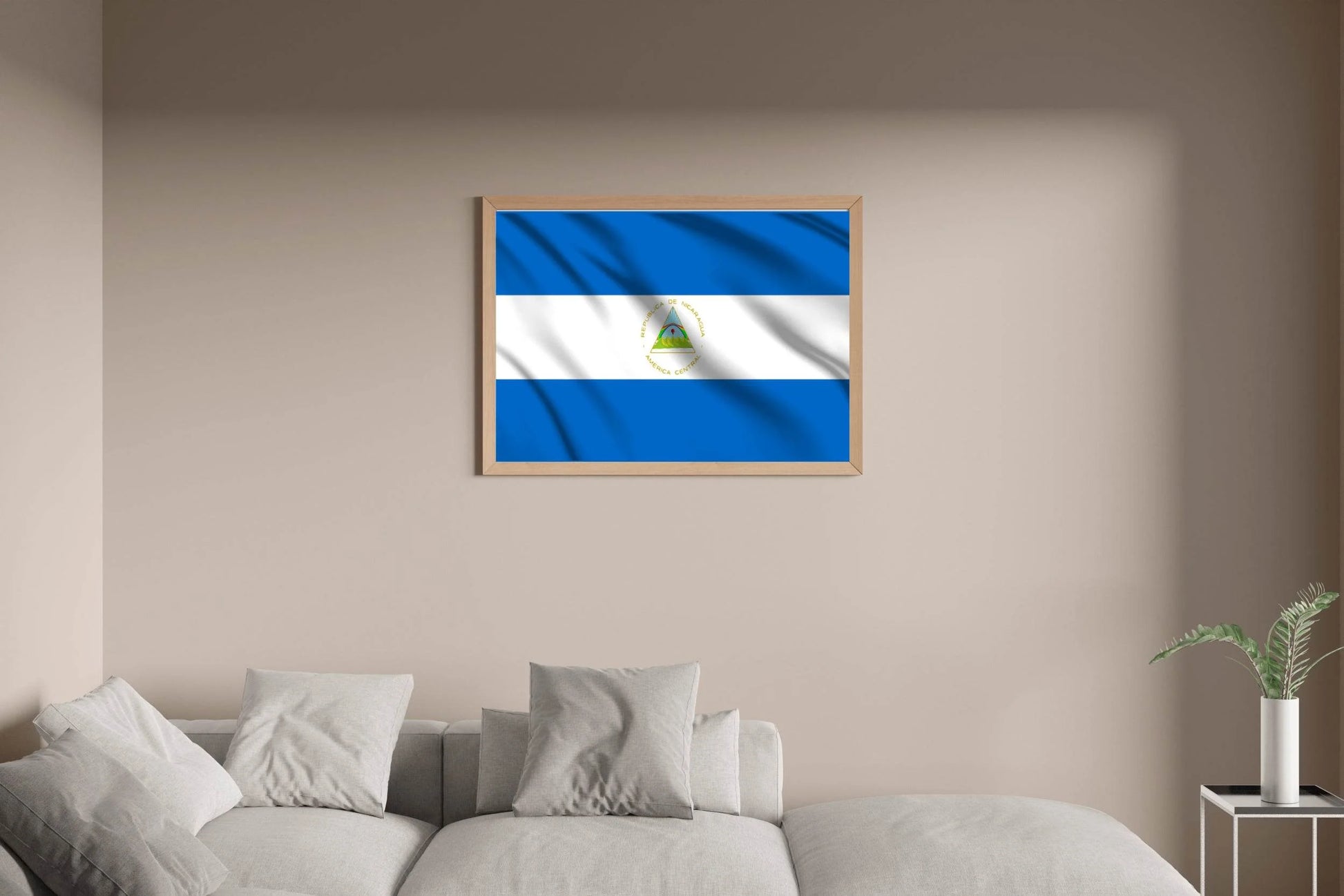 Nicaragua National Flag Wall Art - beink online art store