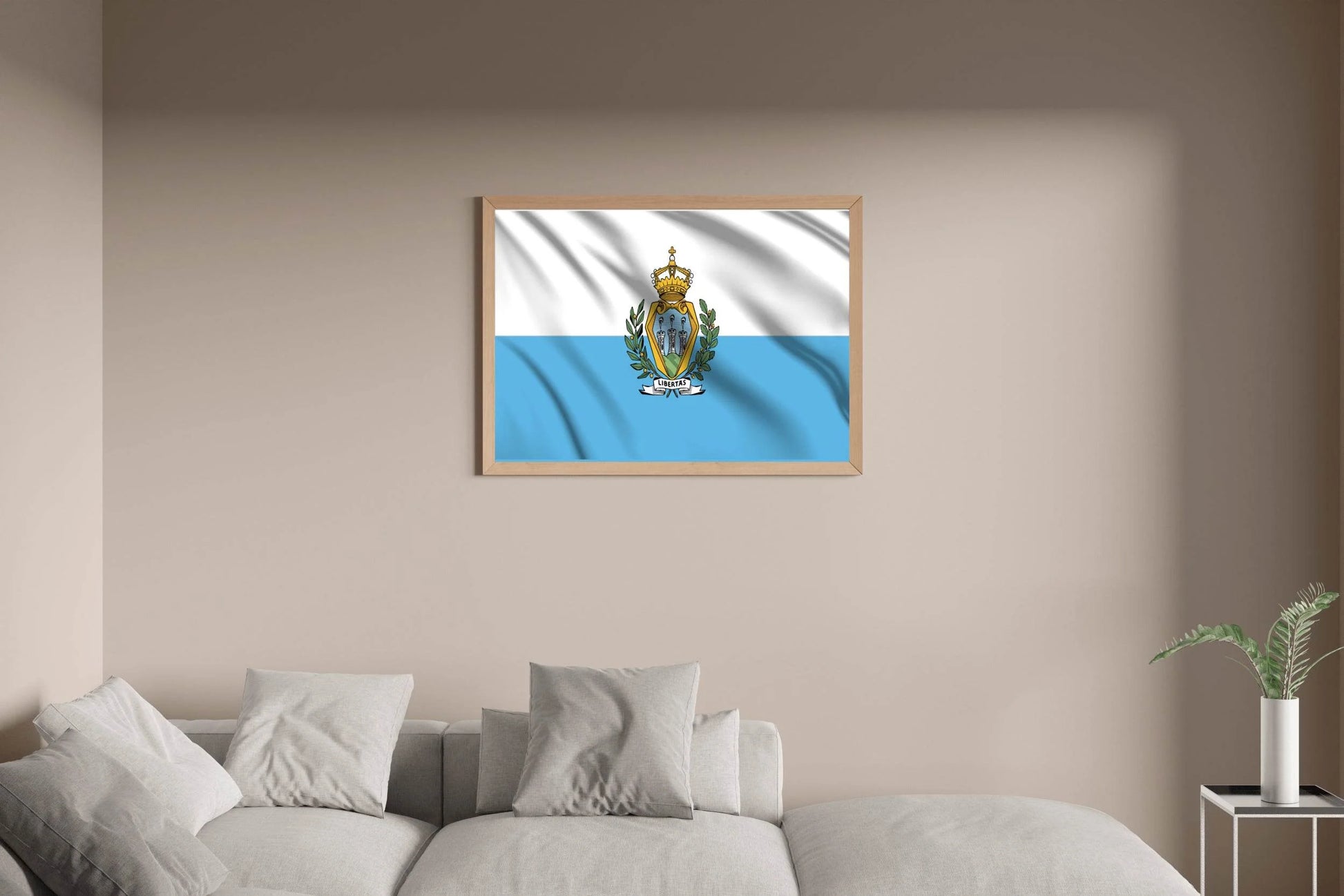 San Marino National Flag Wall Art - beink online art store