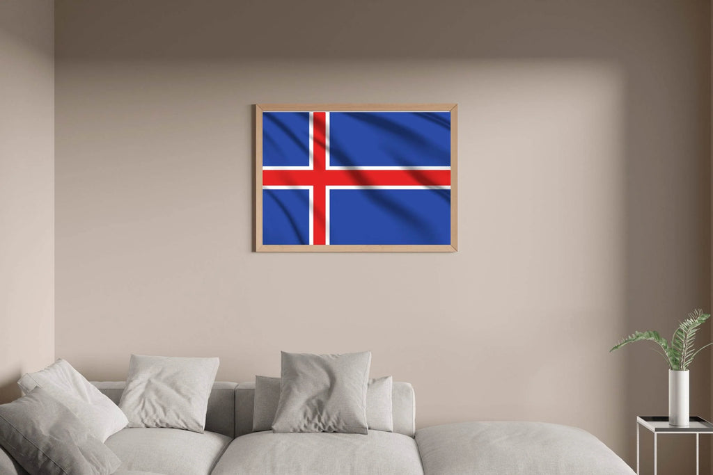 Iceland National Flag Wall Art - beink online art store